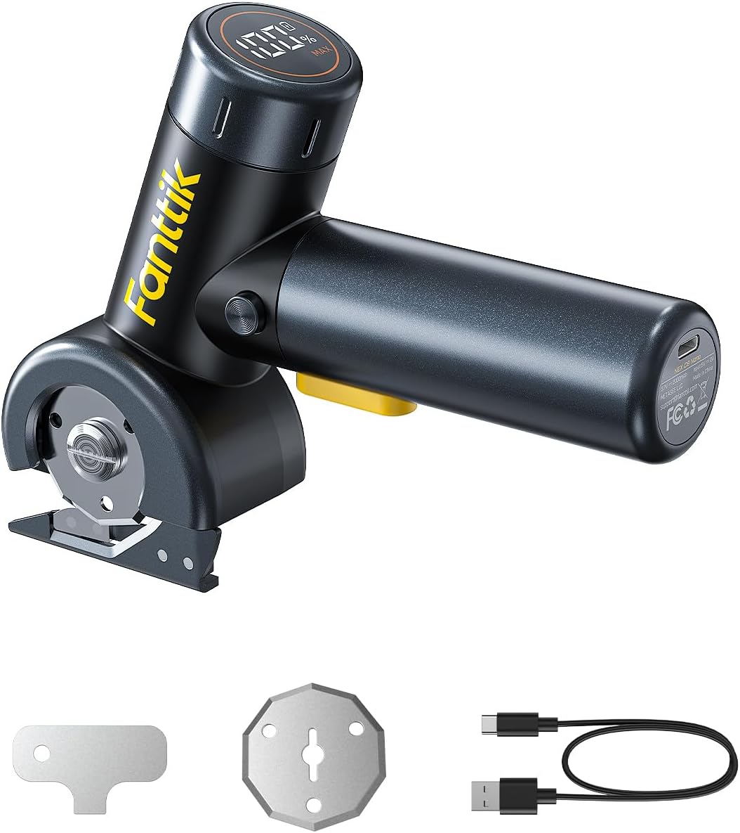 Fanttik C8 Nano 3.7V Cordless Electric Scissors with LED Display, Rechargeable C...