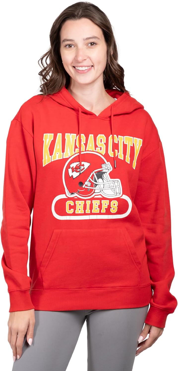 Ultra Game Women's NFL Official Super Soft Hoodie Pullover Sweatshirt Kansas Cit...