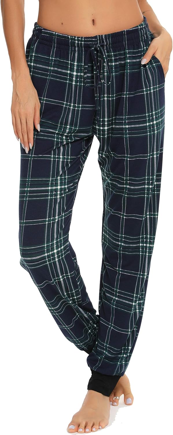 Vlazom Women’s Plaid Lounge Pants Comfy Pajama Bottoms Soft Warm Stretch Sleep P...