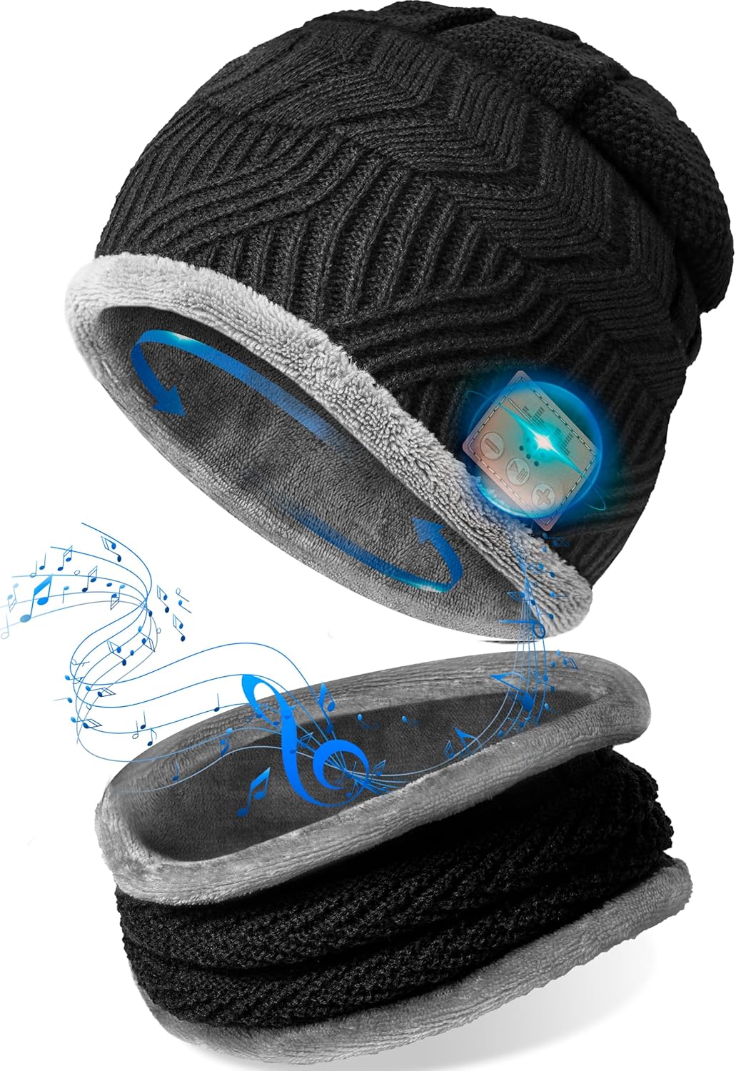 Gifts for Men Bluetooth Beanie Hat - Secret Santa Gifts Xmas Stocking Fillers fo...
