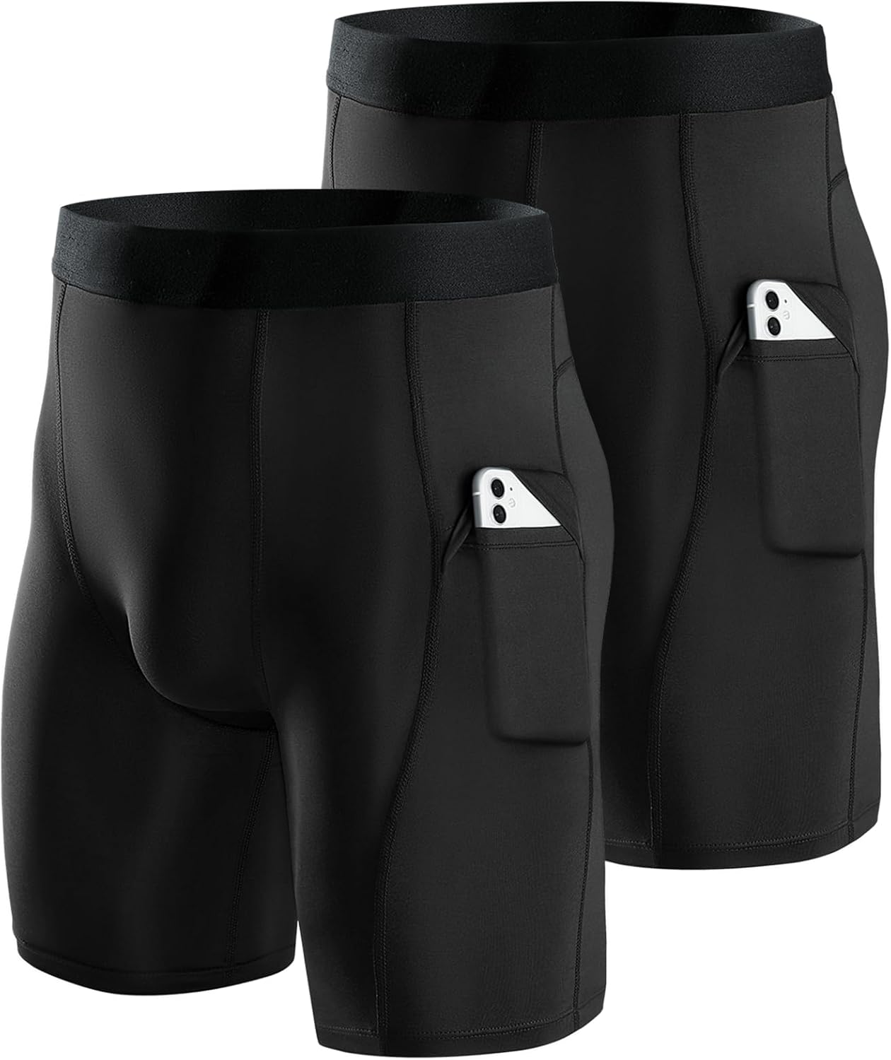 Niksa Compression Shorts Men 2/3 Pack, Compression Underwear for Men Athletic Sh...