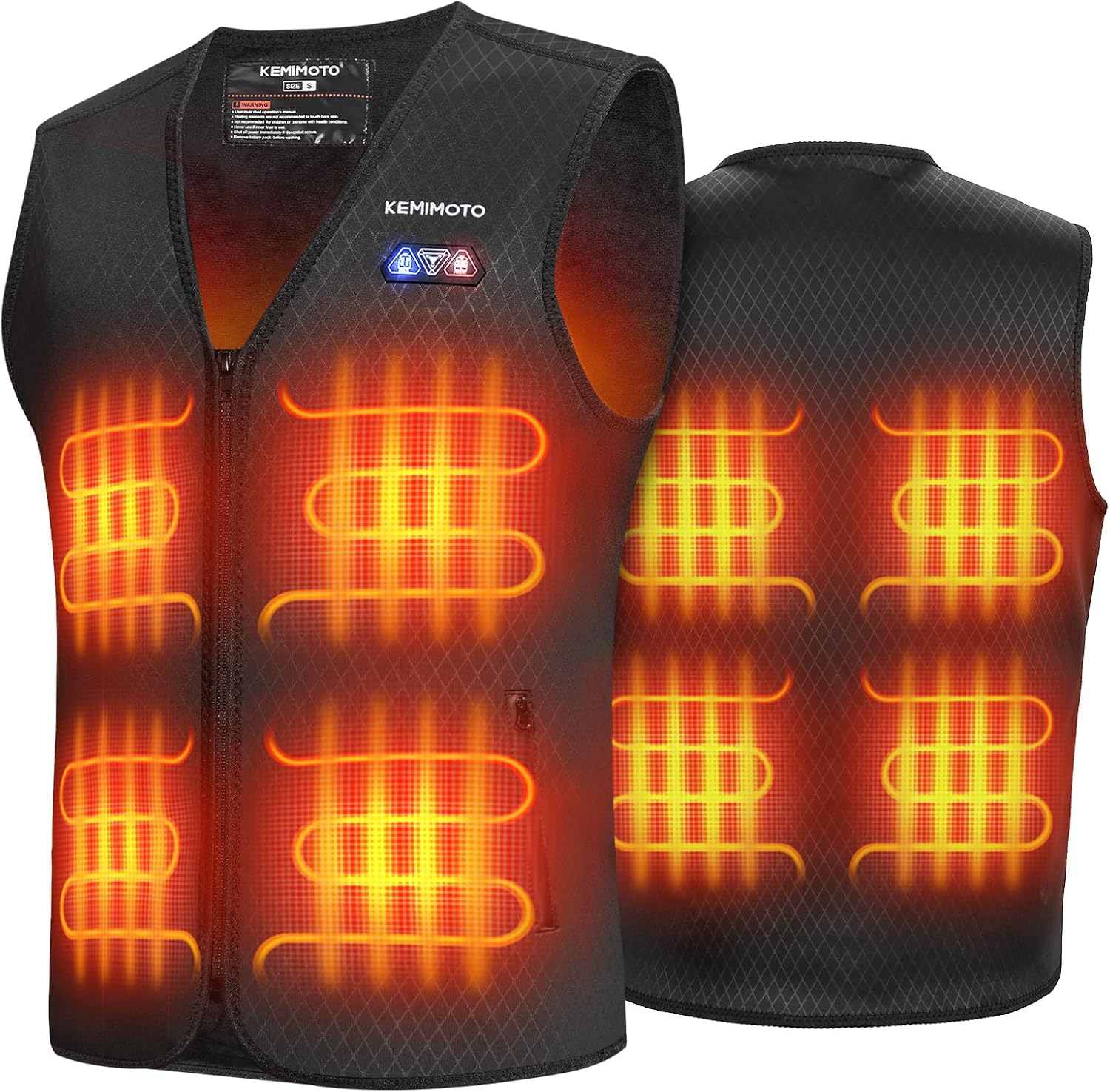 KEMIMOTO Heated Vest for Men, Electric USB Heated Vest, Dual-Control Battery Hea...
