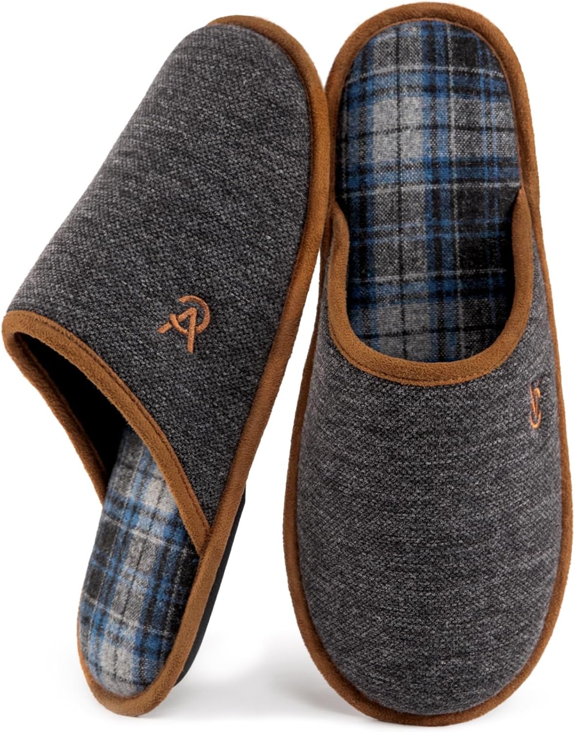 VeraCosy Men's Knitted Scottish Breathable Classic Memory Foam Slippers 10/11 UK...