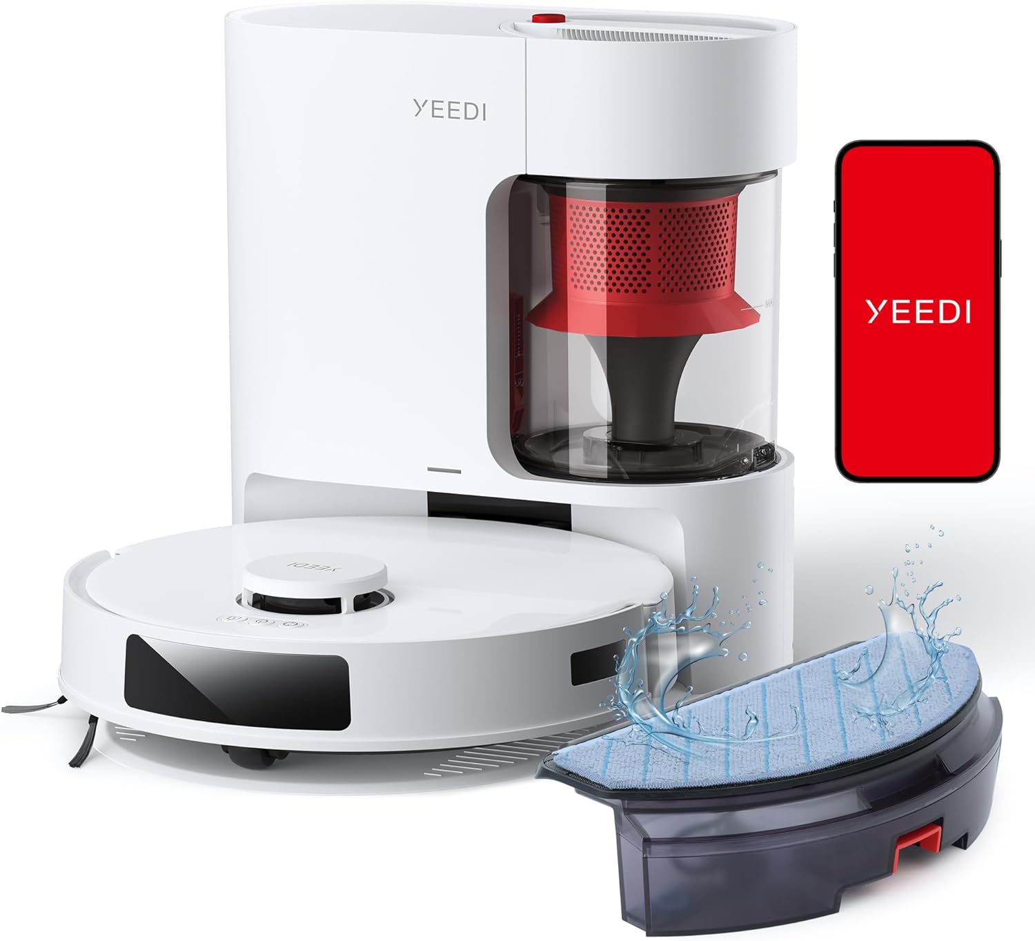 Yeedi C12 Plus Robot Vacuum and Mop, 8000Pa Strong Suction, 7-Week Dust Storage,...
