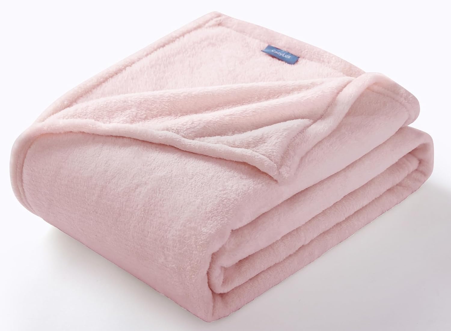 CozyLux Fleece Throw Blanket for Couch Pink- 300GSM Soft Lightweight Cozy Plush...