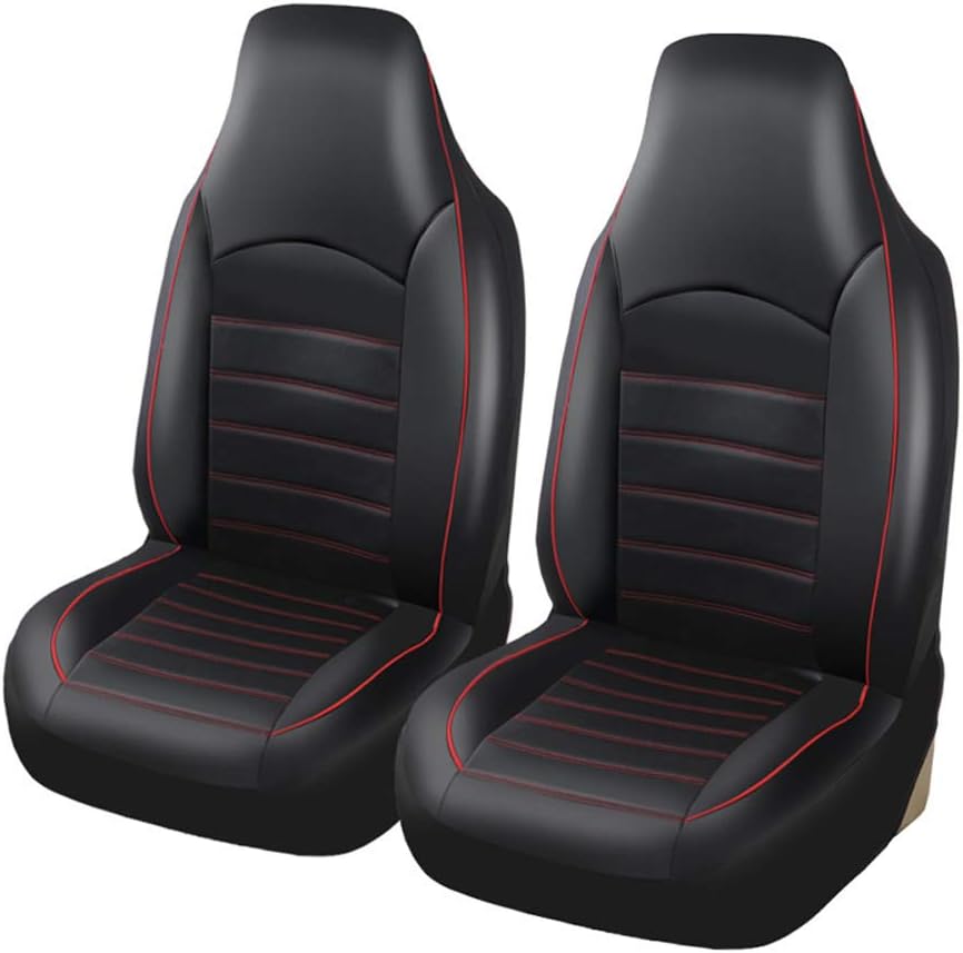 AUTOYOUTH Car Accessories Car Seat Covers Universal Front Pair Waterproof PU Lea...