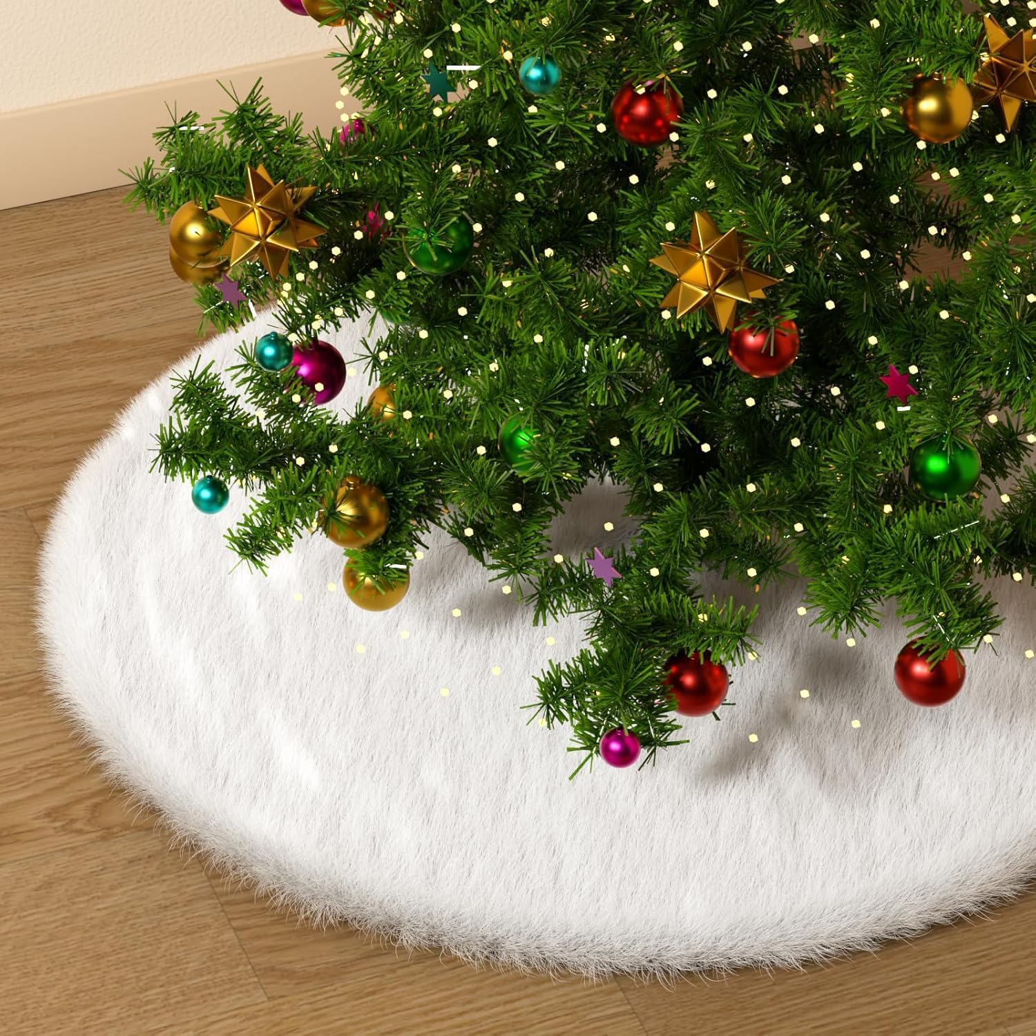 Christmas Tree Skirt, Tree Skirt, Xmas Tree Skirt, Tree Skirts, White Tree Skirt...