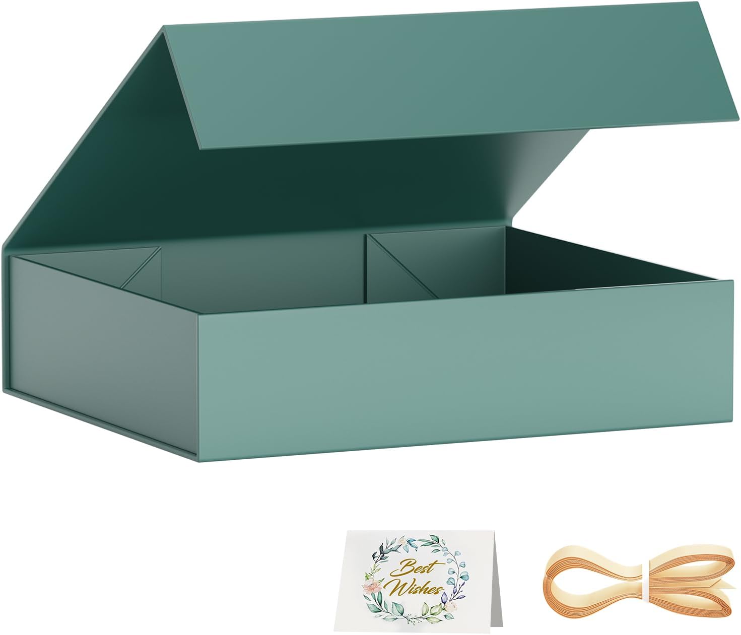 Gift Boxes with Lids, 11.5x7.8x3 In Forest Green Gift Box for Presents Magnetic...