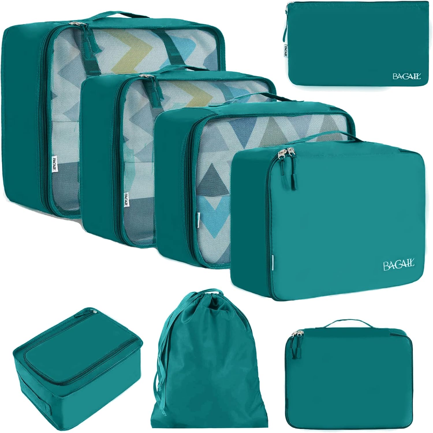 BAGAIL Packing Cubes for Suitcase 8 Set, Lightweight Luggage Packing Organizers...