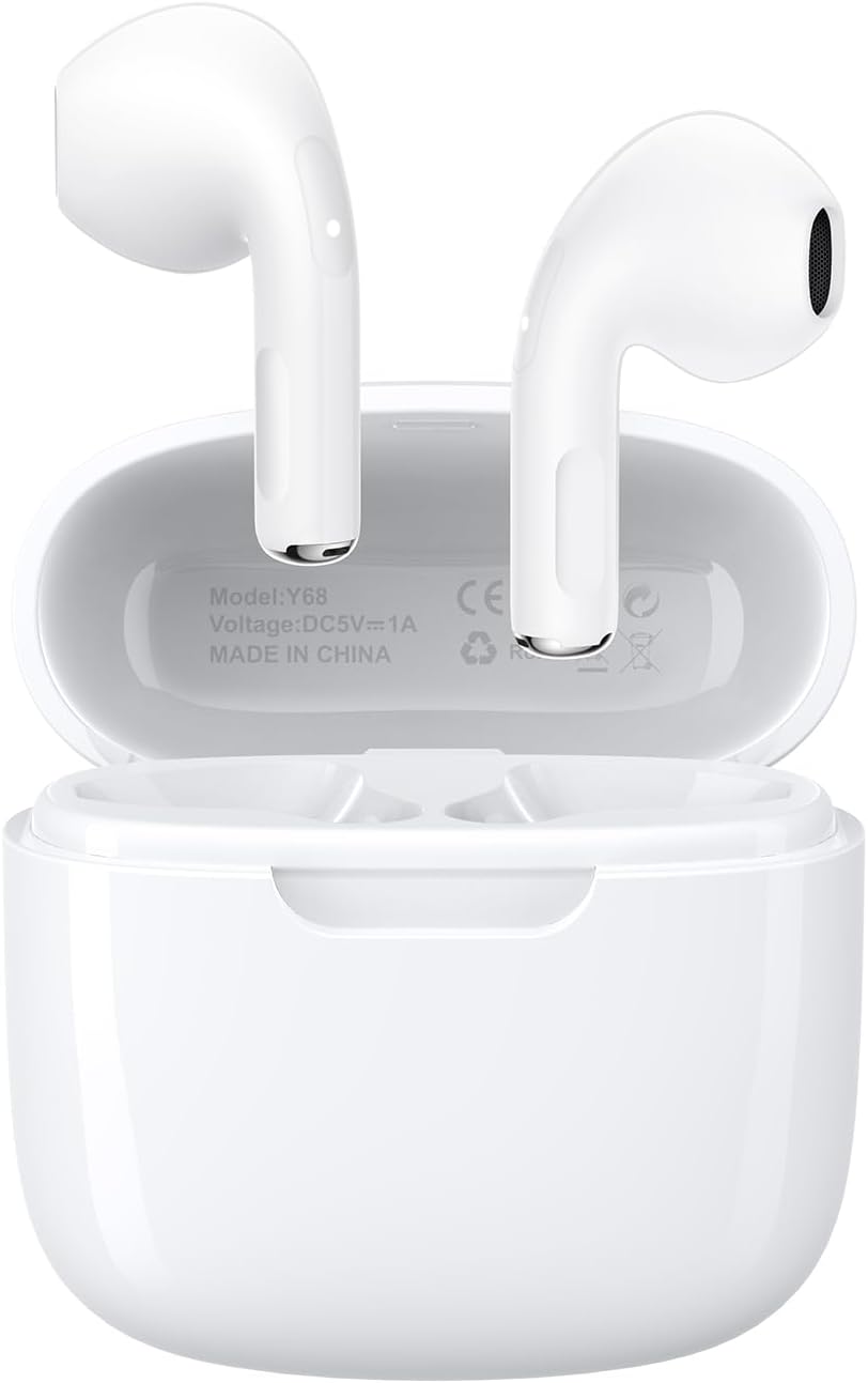 Wireless Earbuds, Earphones Ear with 6 ENC Noise Cancelling Mic In Ear Buds, Blu...