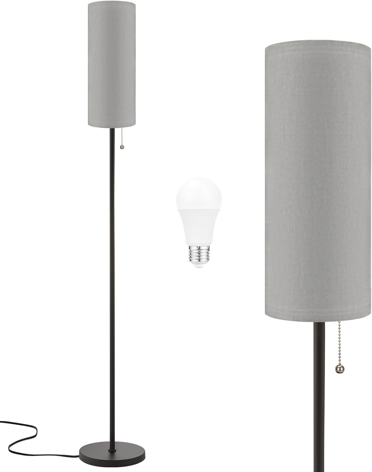Aooshine Grey Floor Lamp for Living Room, Floor Lamps for Bedrooms with 3 Color...
