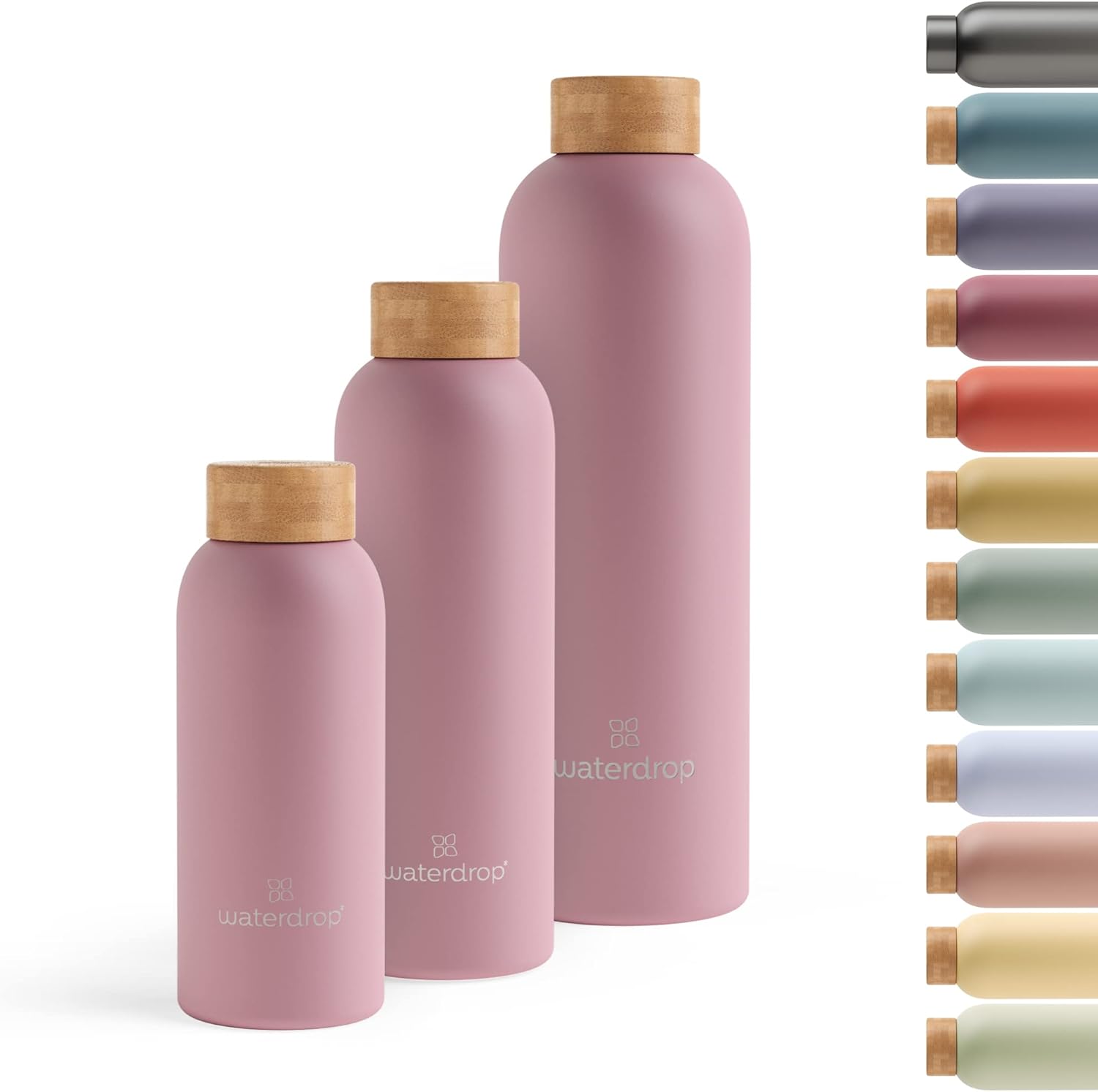 Waterdrop® Steel Bottle 600ml | Stainless Steel Water Bottle, Double Insulated W...