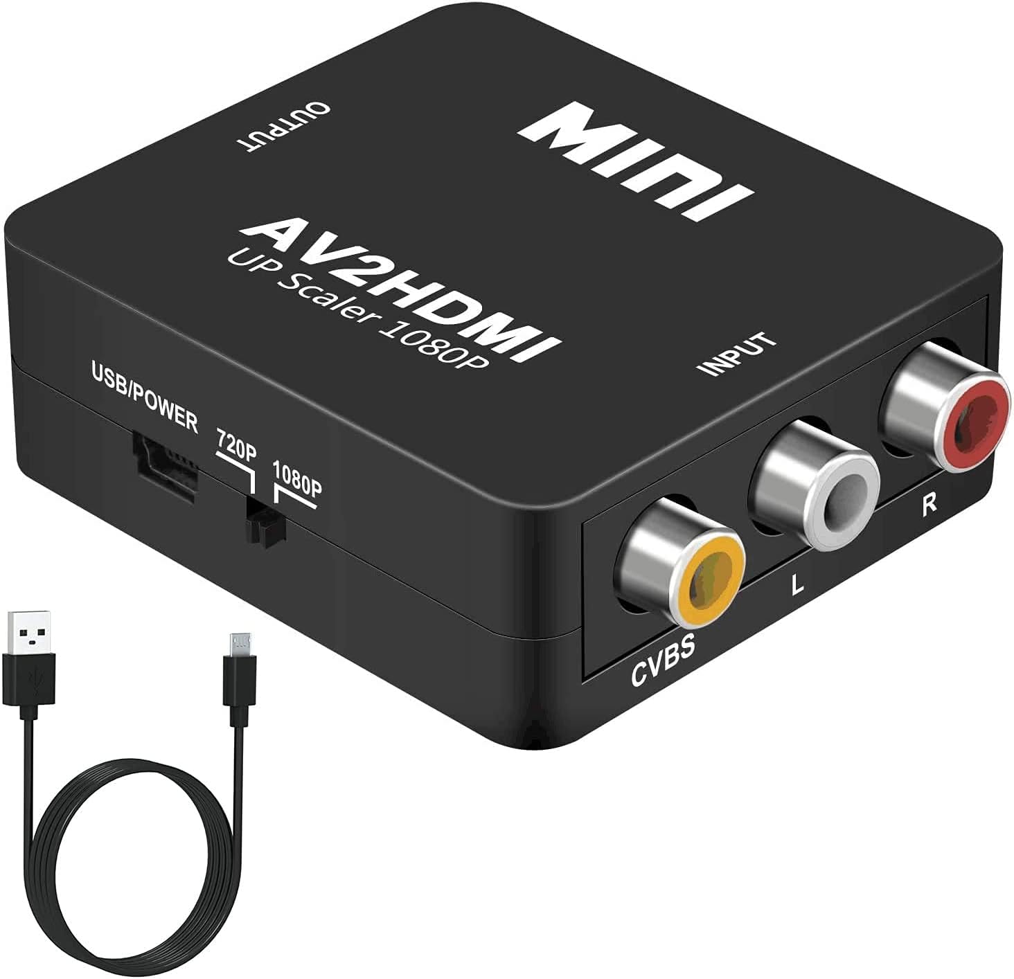 DIGITNOW RCA to HDMI, AV to HDMI Converter, 1080P Mini RCA Composite CVBS AV to...