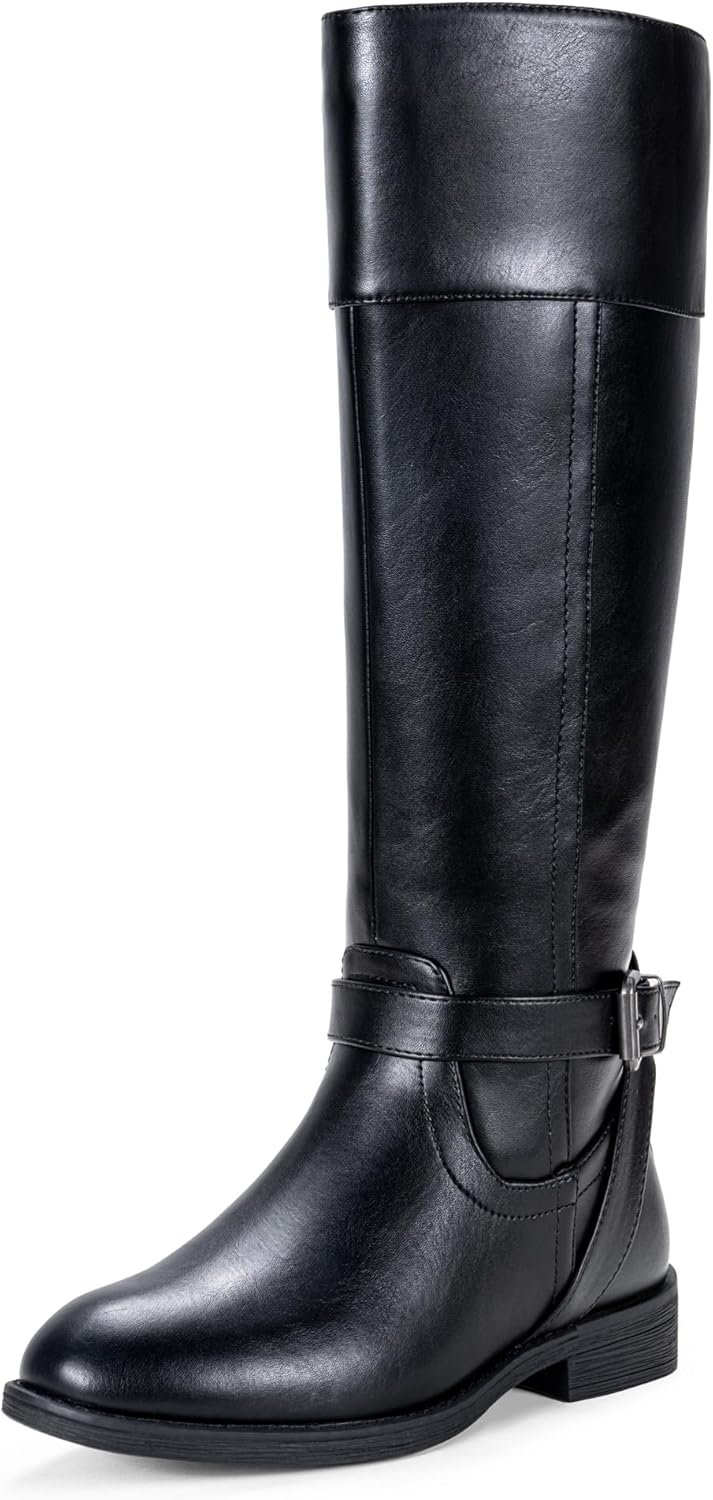Jeossy Women's 50 Knee High Riding Tall Boots Comfortable with Metal Buckle and...