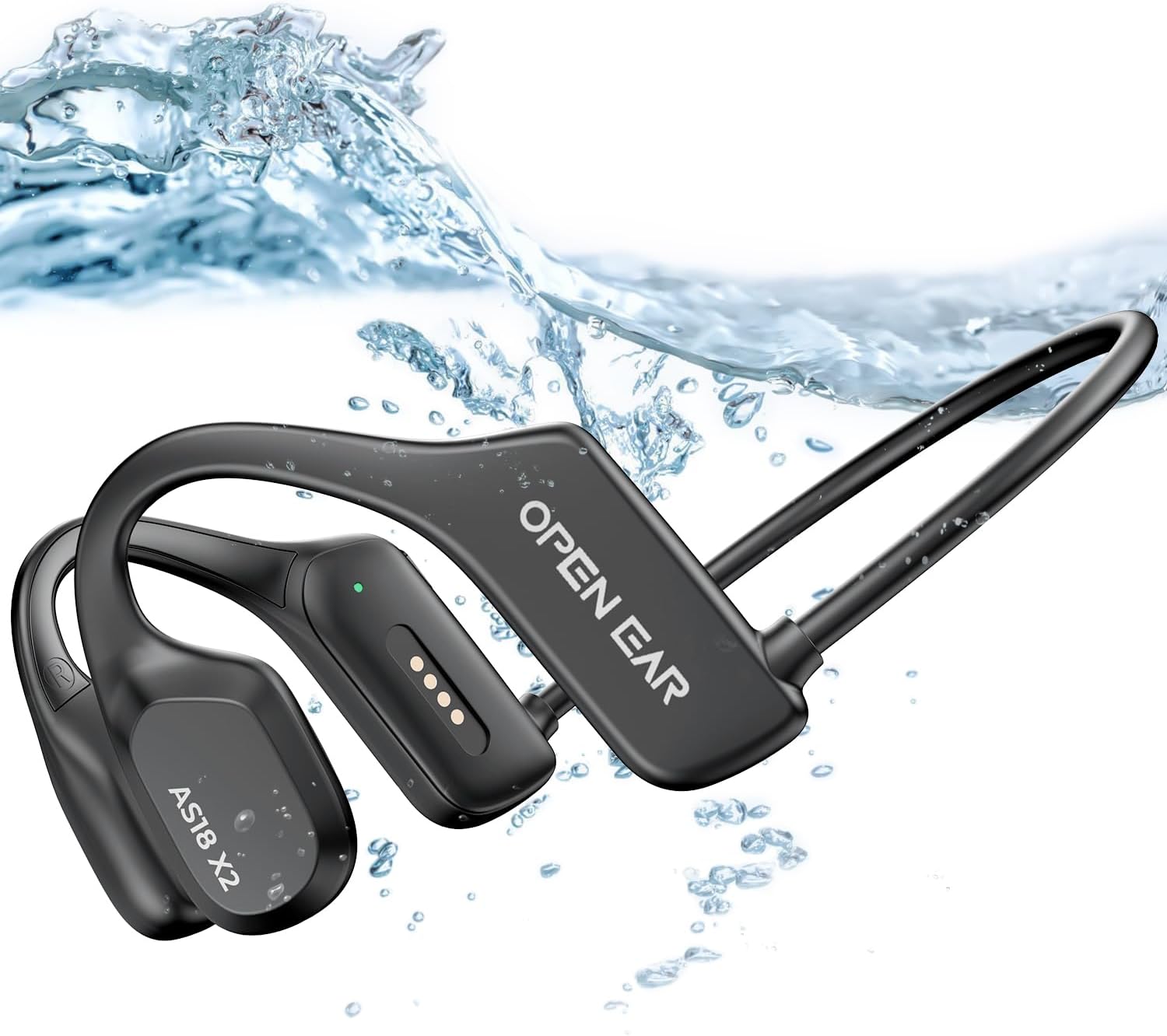 fojep Bone Conduction Headphones Bluetooth, Swimming Headphones, IP68 Waterproof...