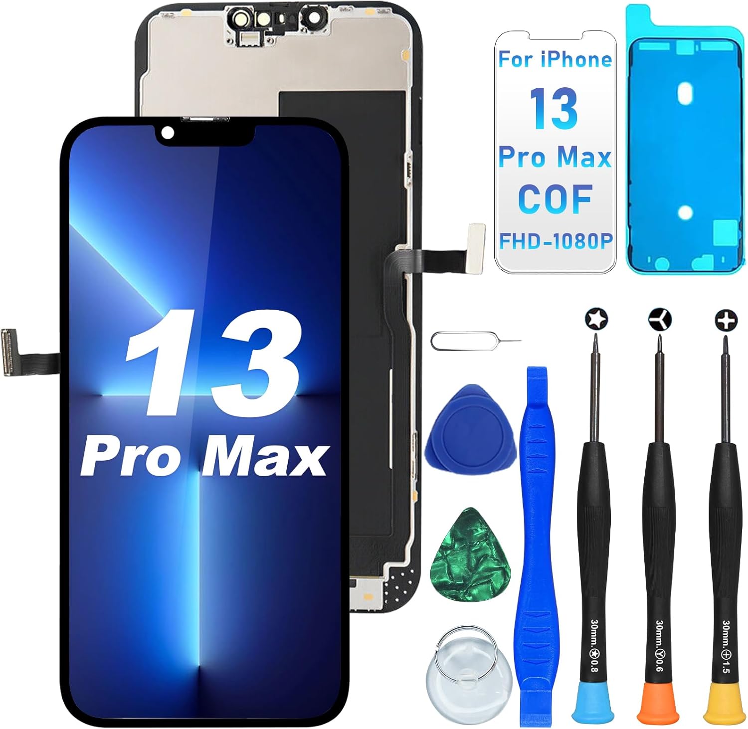 DIGI4U LCD for iPhone 13 Pro Max Screen Replacement, 6.7'' 𝐅𝐔𝐋𝐋 𝐇𝐃 𝐂𝐎𝐅 1:1 Resol...