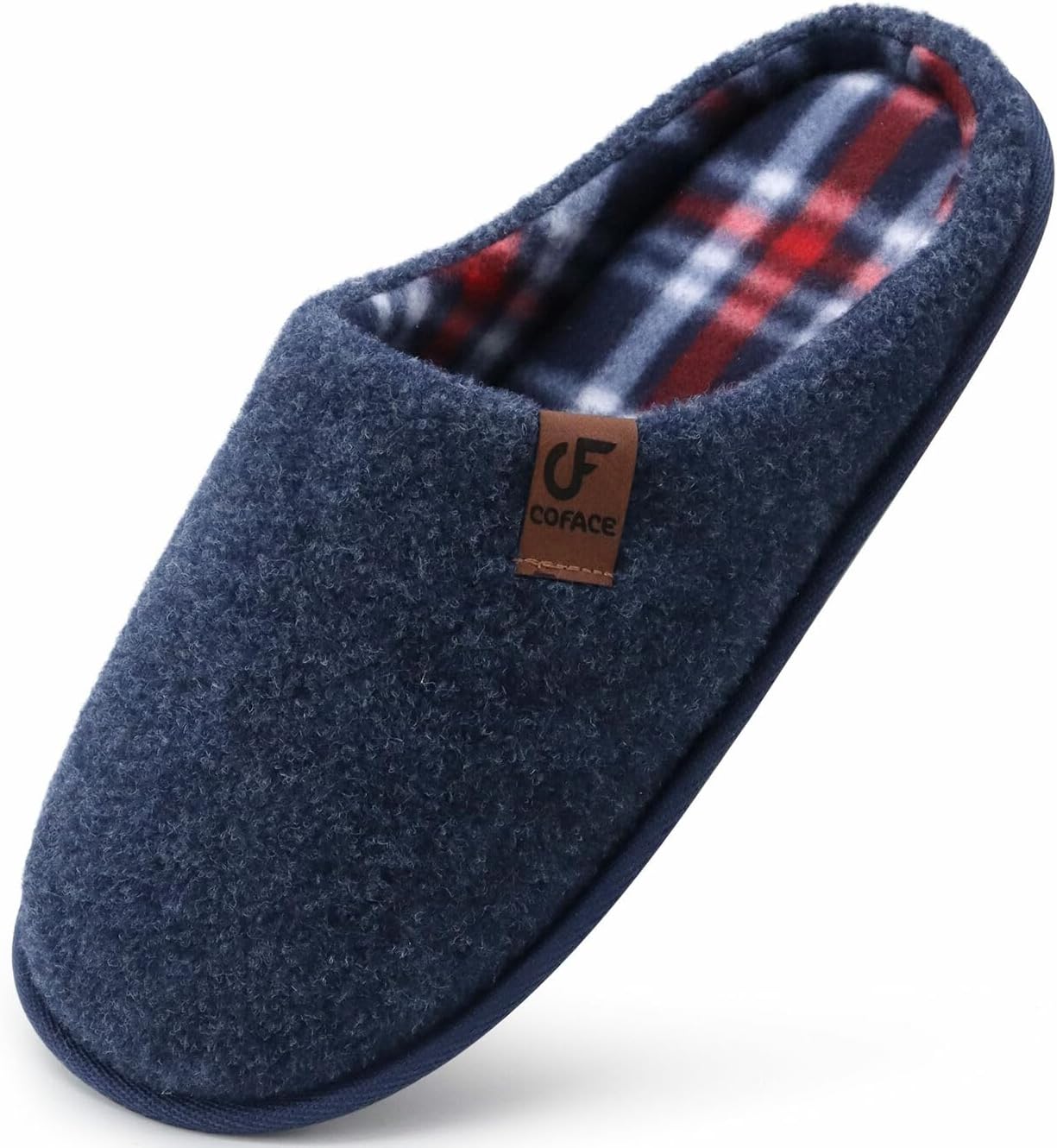 COFACE Mens Cozy Memory Foam Scuff Slippers Casual Slip On Warm House Indoor/Out...