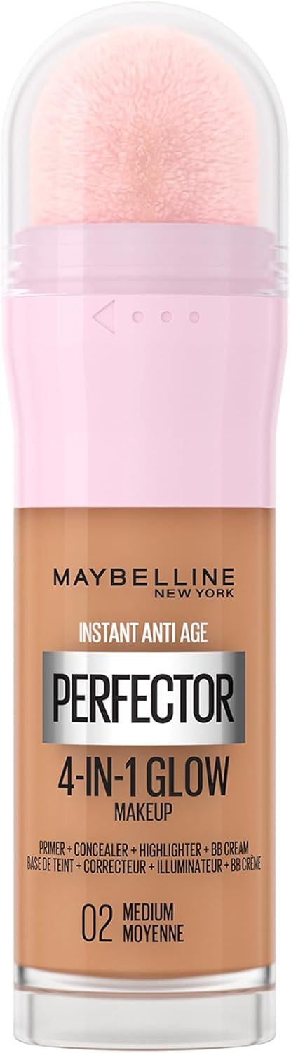 Maybelline New York Instant Anti Age Rewind Perfector, 4-In-1 Glow Primer, Conce...