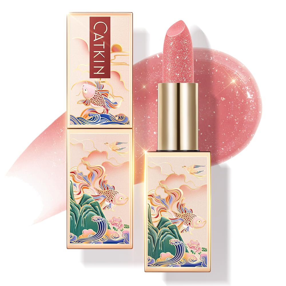 Catkin Tinted Lip Balm Glitter Lip Stain Ultra Hydrating Lip Moistrurizer Chapst...