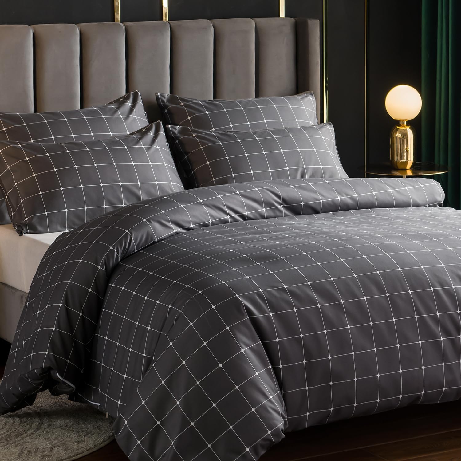 Lazzaro Single Duvet Cover Set - Premium Microfiber Single Duvet Set (135 x 200...