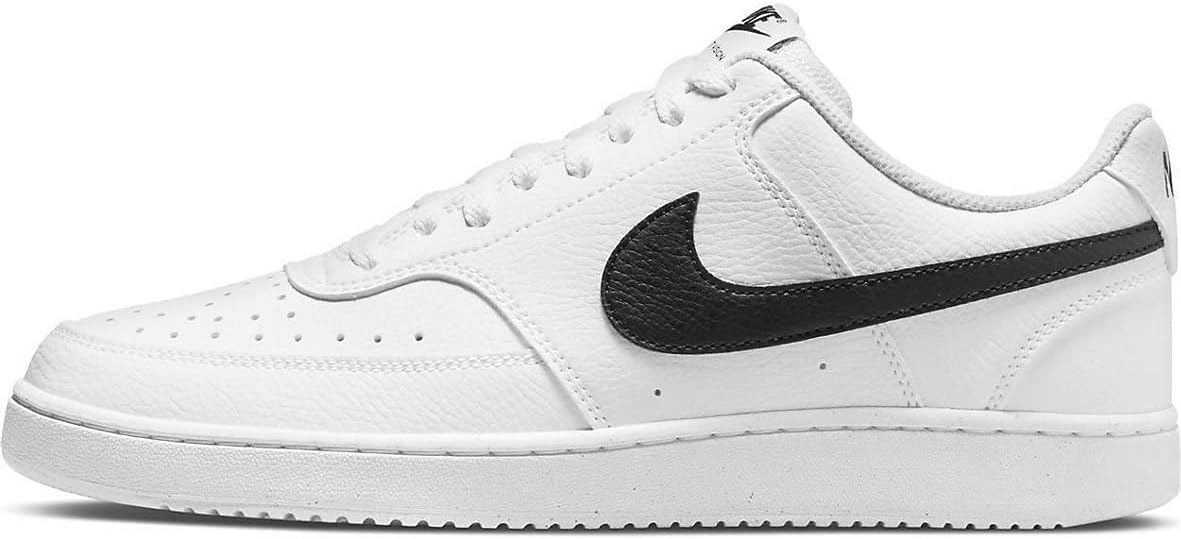 NIKE Men's Court Vision Lo Be Basketball Shoe 8 UK White Black White