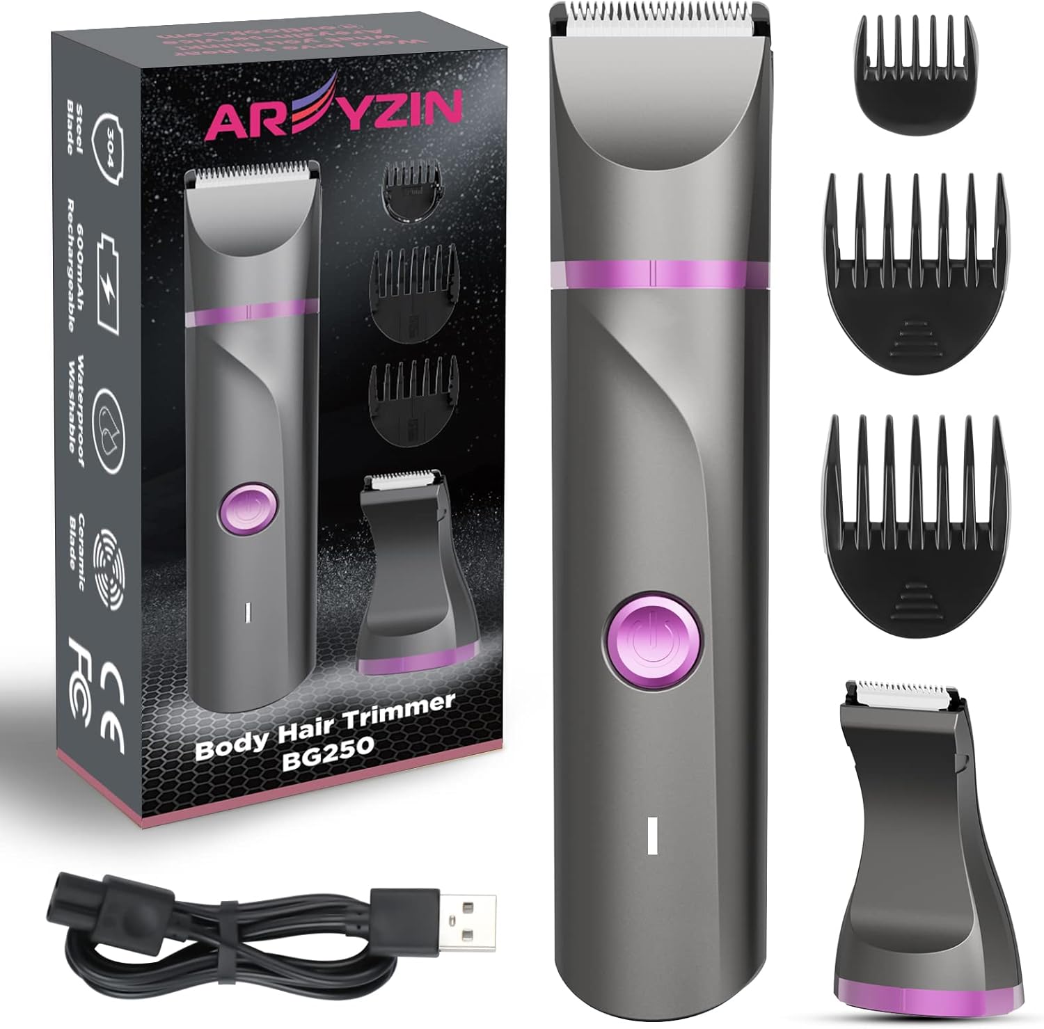 Electric Bikini Trimmer Women Body Hair Trimmer Pubic Hair Trimmer for Women Bik...