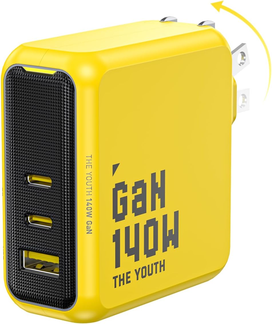 AOHI Youth 140W GaN+ USB C Charger 100W Laptop Fast Charger PD3.1 PPS 3-Port USB...