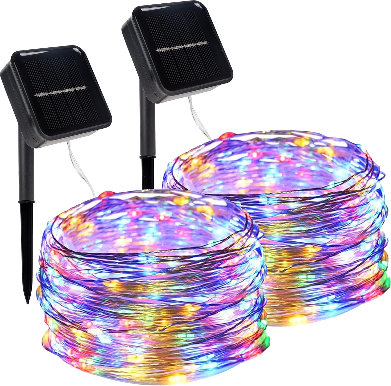 Twinkle Star 2 Pack Solar Christmas Lights Outdoor, Total 80 FT 240 LED Solar Po...