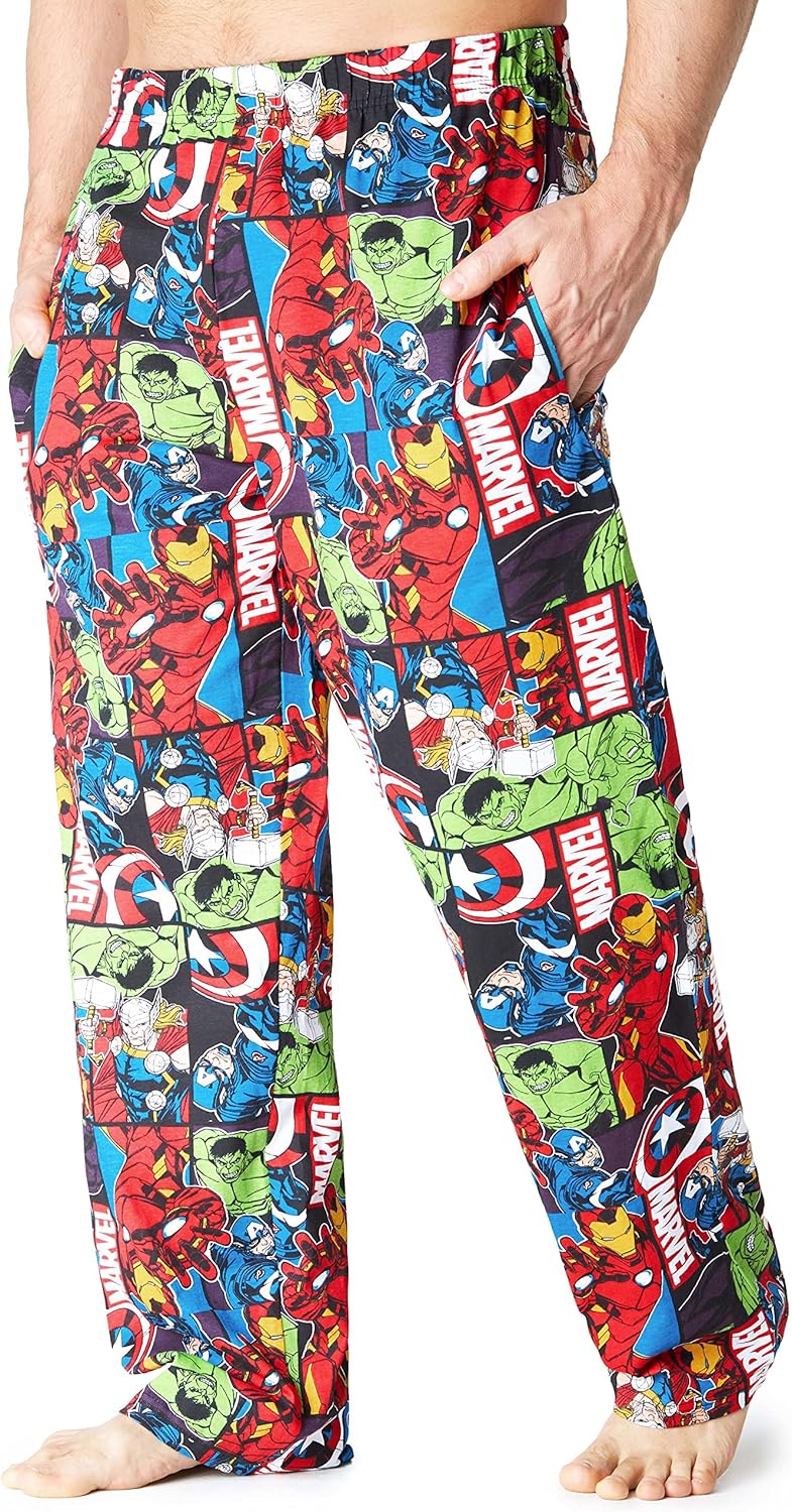 Marvel Avengers Men Teenagers Pyjama Bottoms, Comfy Nightwear Sleepwear Lounge P...