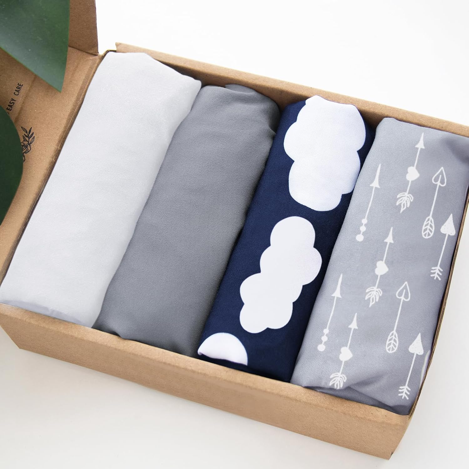 Baby Bassinet Sheets 4 Pack Compatible with 35" x 20" AMKE 3 in 1 Baby Bassinet,...