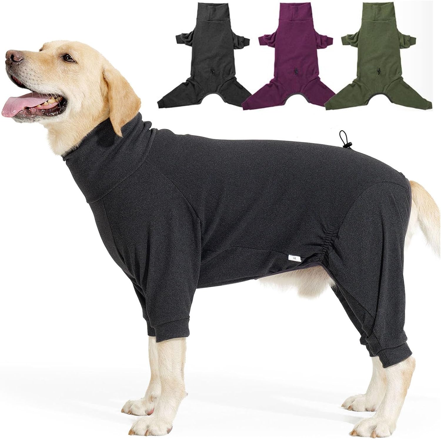 LIANZIMAU Warm Fleece Dog Coat with Legs Dog Fleece Jumper Dog Pyjamas Full Body...