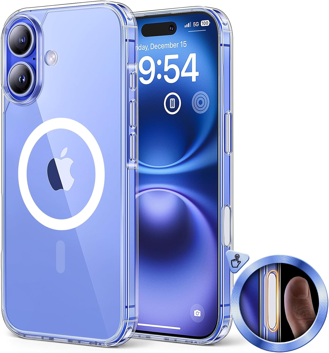TAURI for iPhone 16 Case with Camera Control Button, Compatible with MagSafe [An...