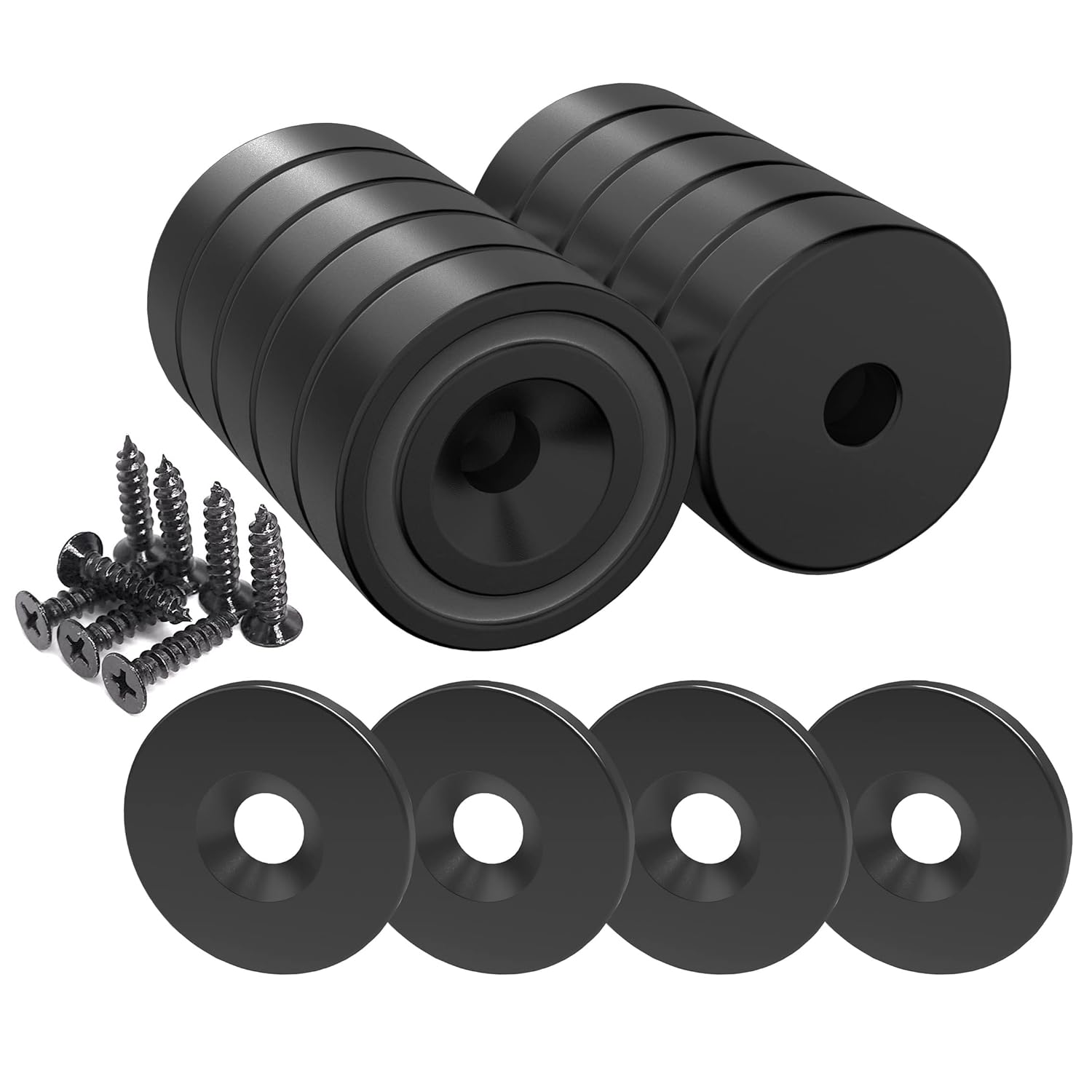 Magnetpro 12 Pieces Magnet 25 LB Force 20 x 7 mm with Countersunk Hole and Steel...