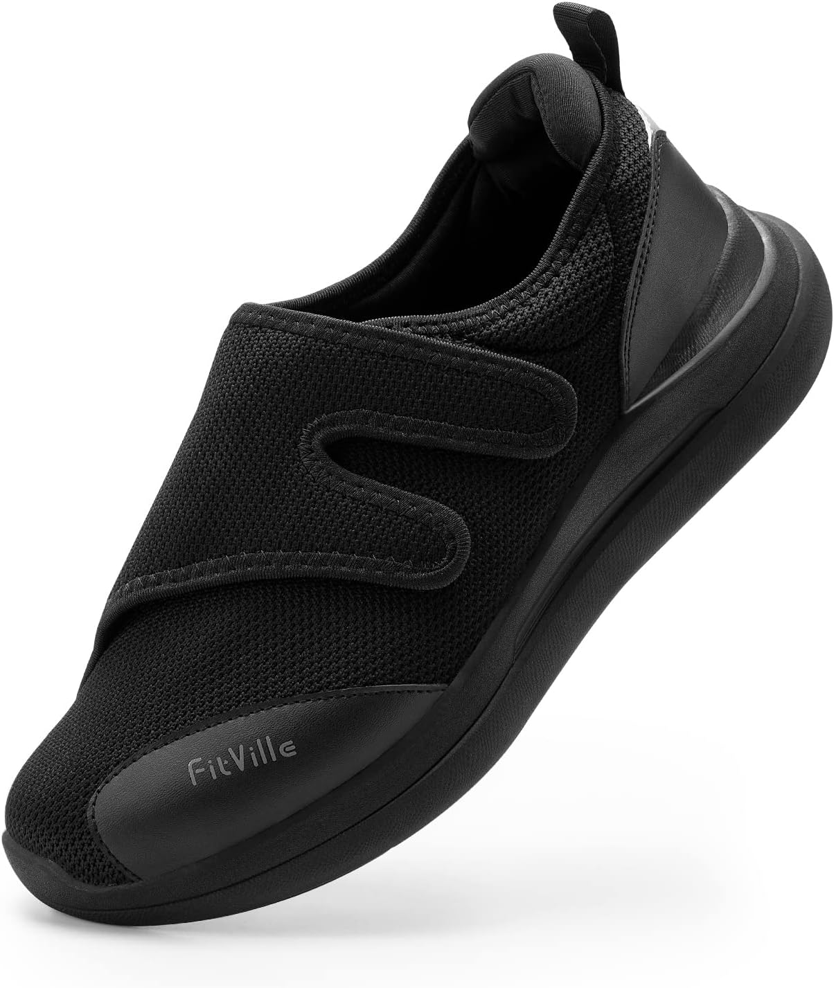 FitVille Diabetic Shoes for Men Extra Wide Width Orthopedic Slip-on Shoes Adjust...