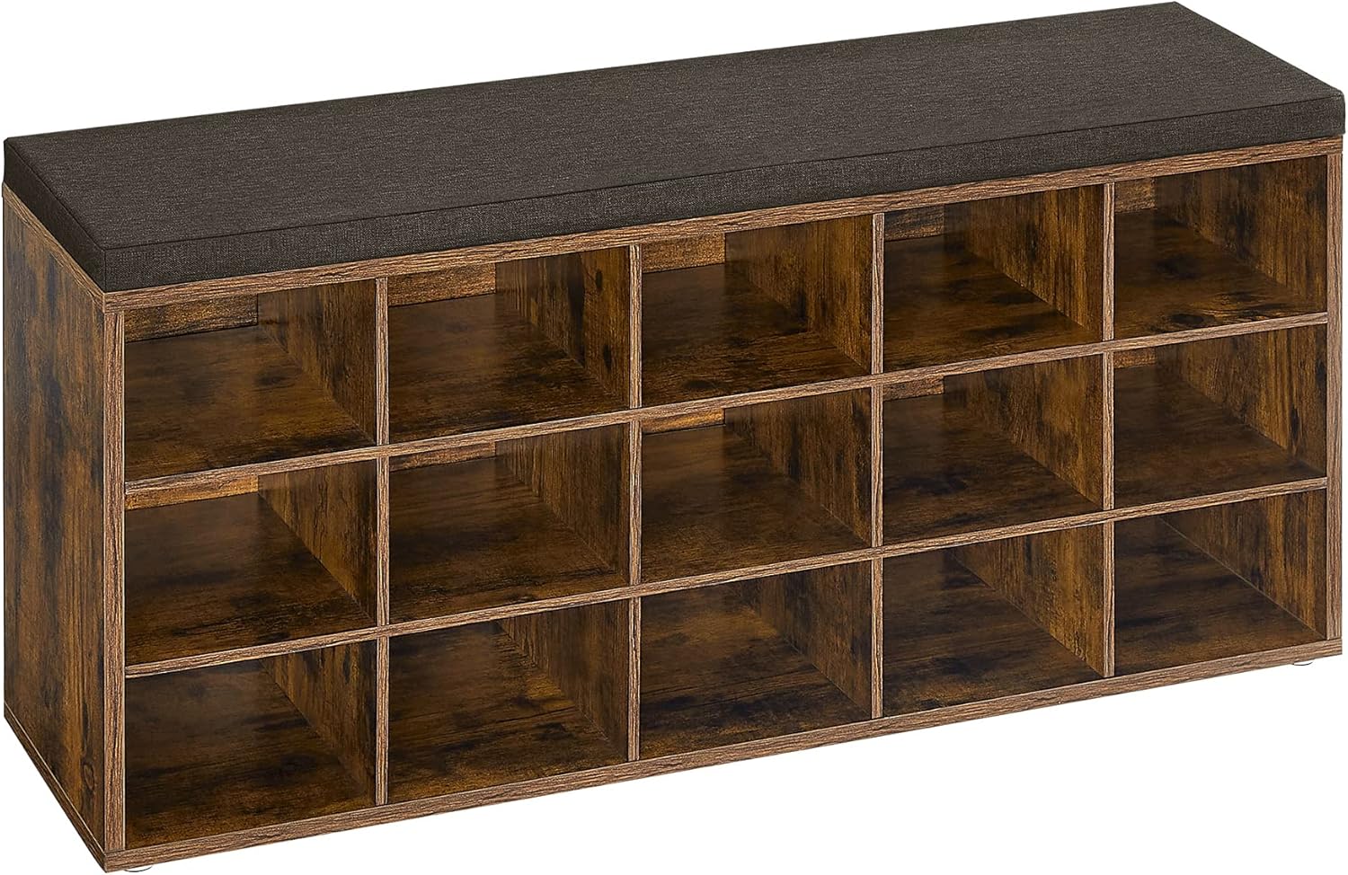 VASAGLE Shoe Bench with Cushion, Storage Bench wit...