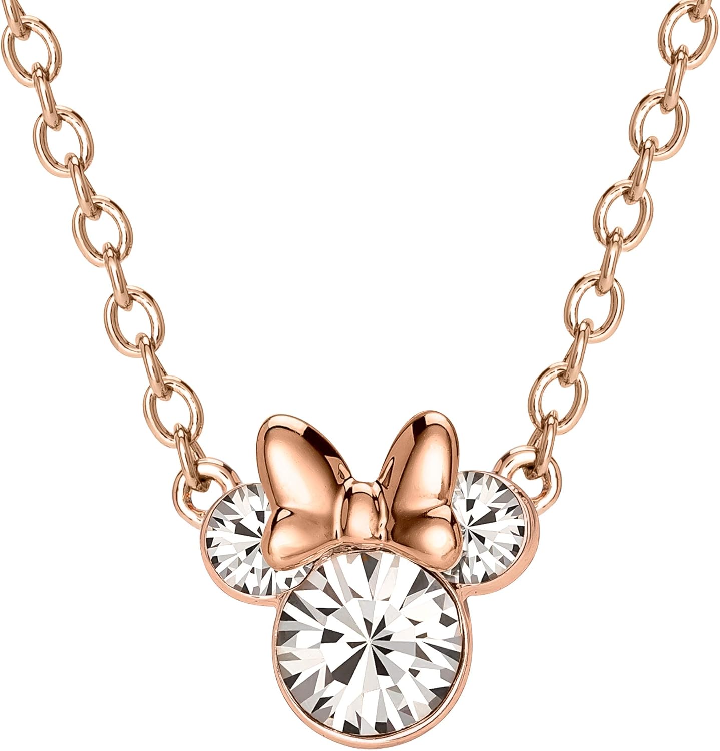 Disney Minnie Mouse Crystal Birthstone Jewelry, Birth Month Pendant Necklace, Si...