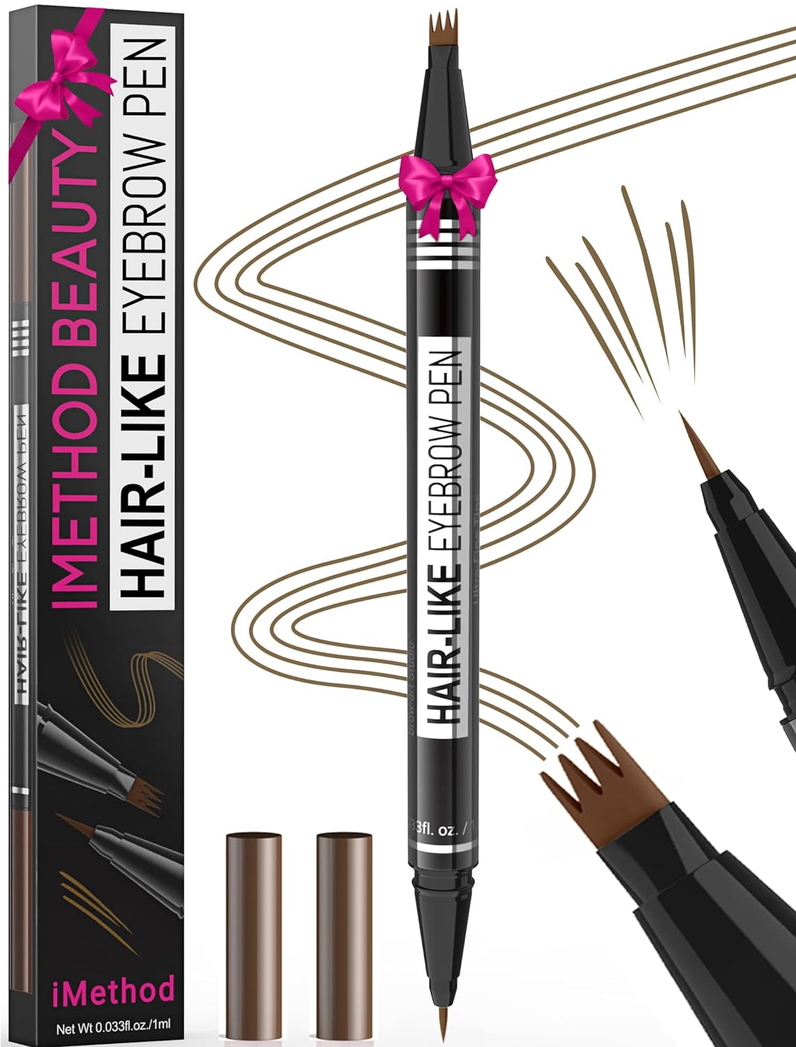 iMethod Microblading Eyebrow Pen - Eyebrow Pencil Magical 2-in-1 Dual-Ended Eye...