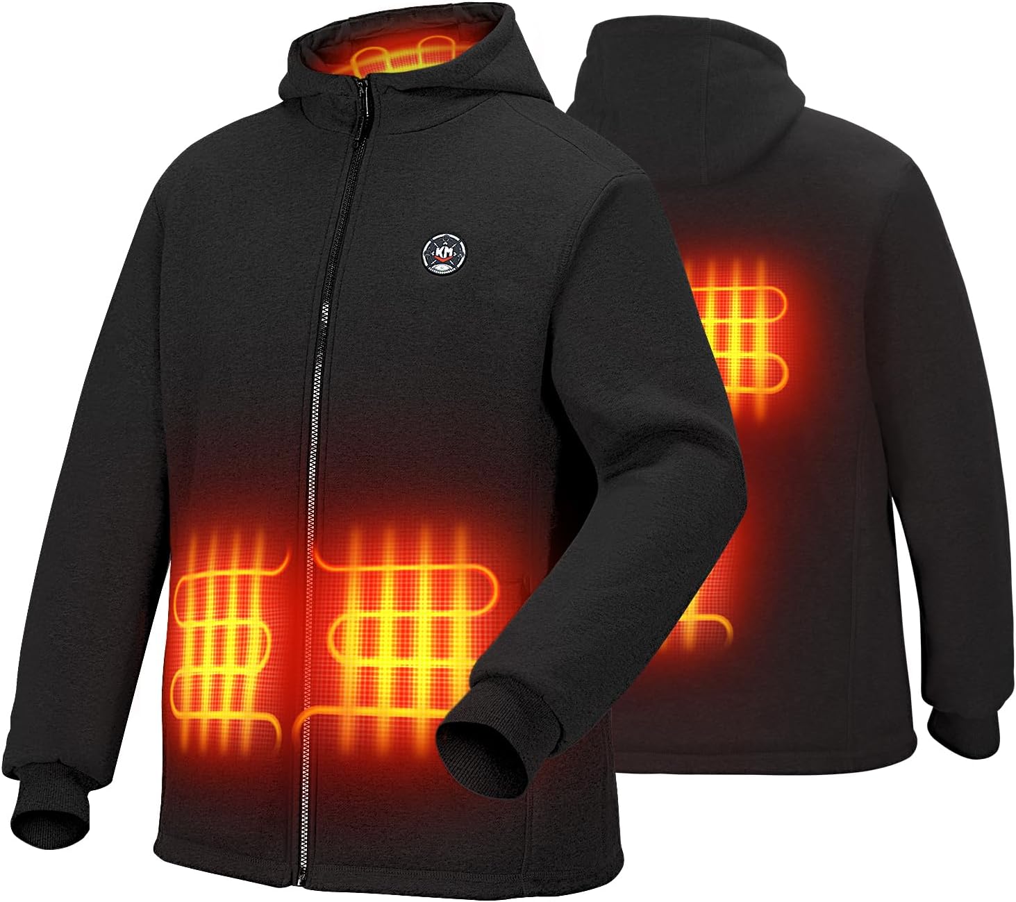 KEMIMOTO Soft Fleece Heated Hoodie for Men and Women, Unisex Heated Sweatshirt w...