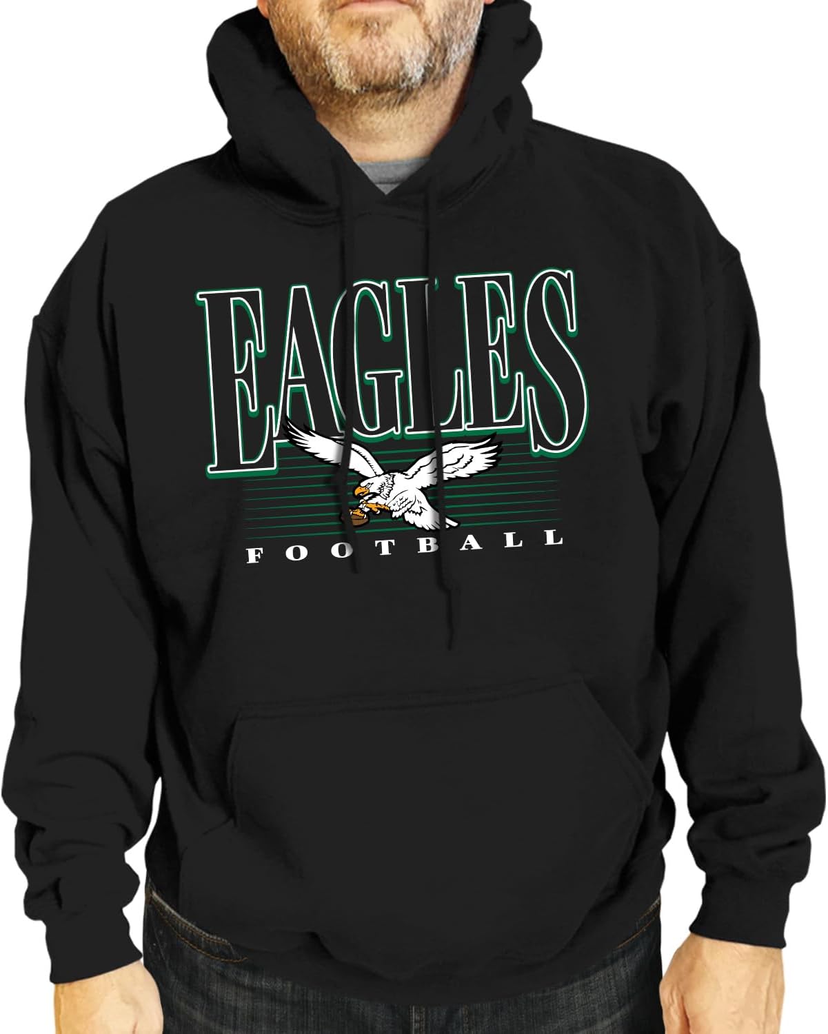 Team Fan Apparel NFL Adult Unisex Overtime Blueprint Soft Fleece Hooded Sweatshi...