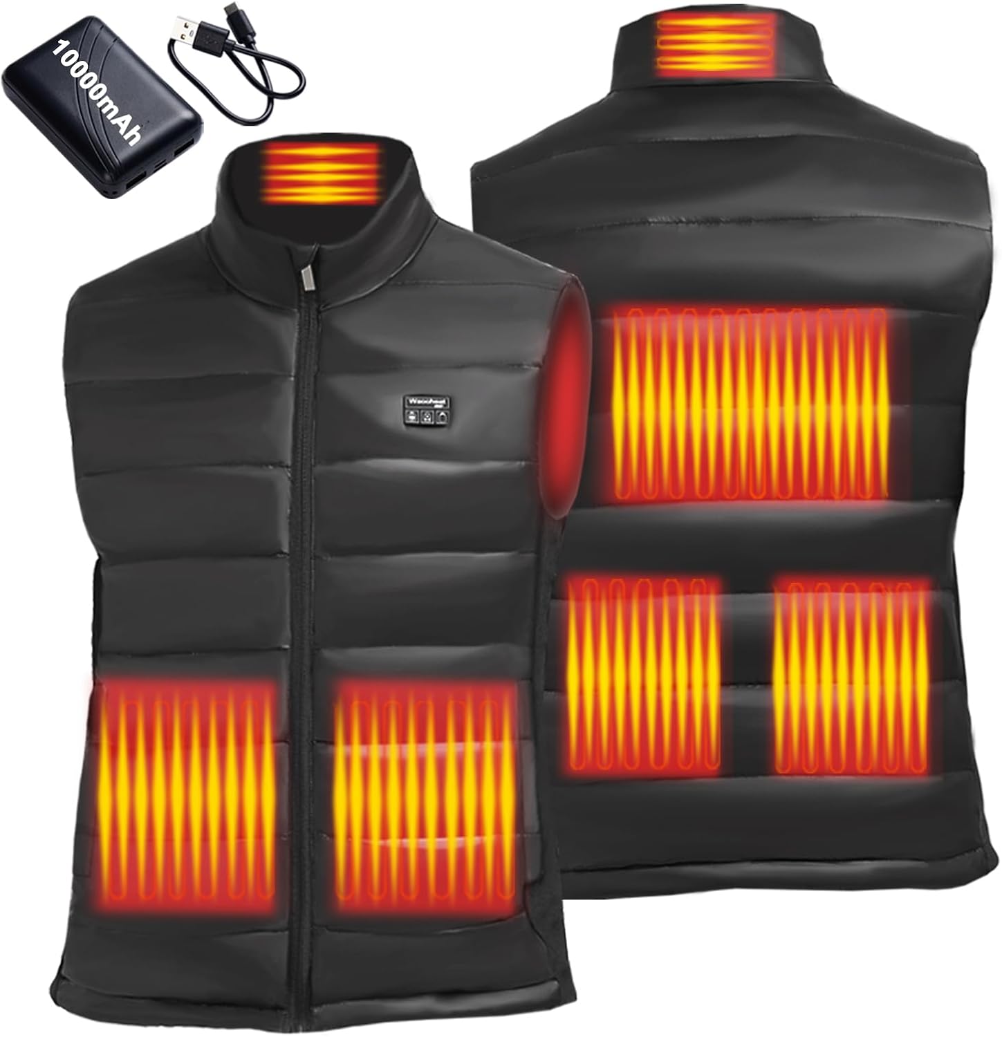 Men's Heated Vest Lightweight USB Electric Heating Vest Clothing for Winter Outd...