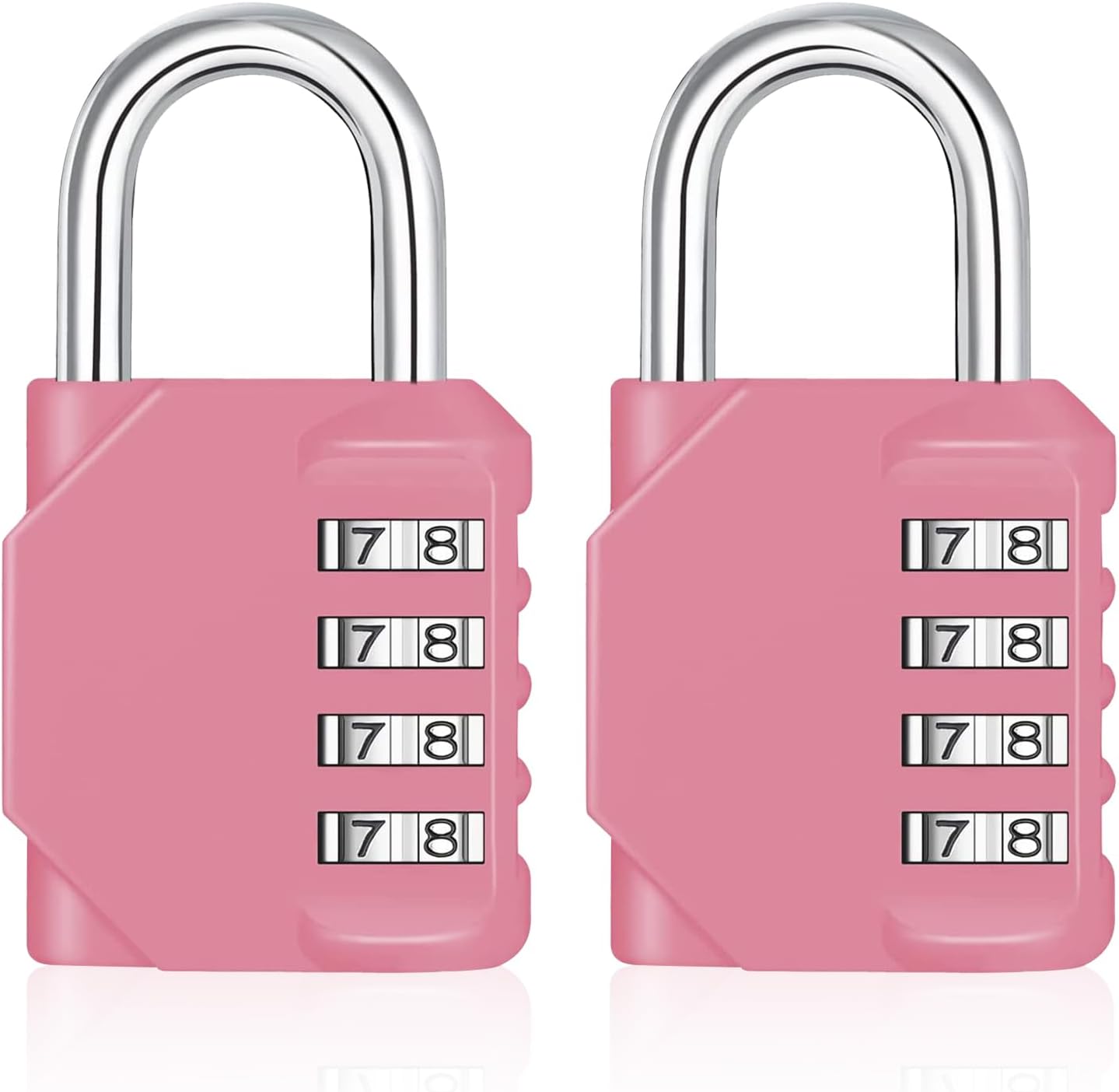 ZHEGE Combination Padlocks for Gym Locker, 4 Digit Code Padlock Outdoor with Sid...