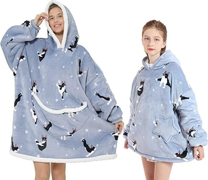 mebiusyhc Hooded Blanket Oversized Super Soft Women's Hoodie Wearable Hooded Swe...