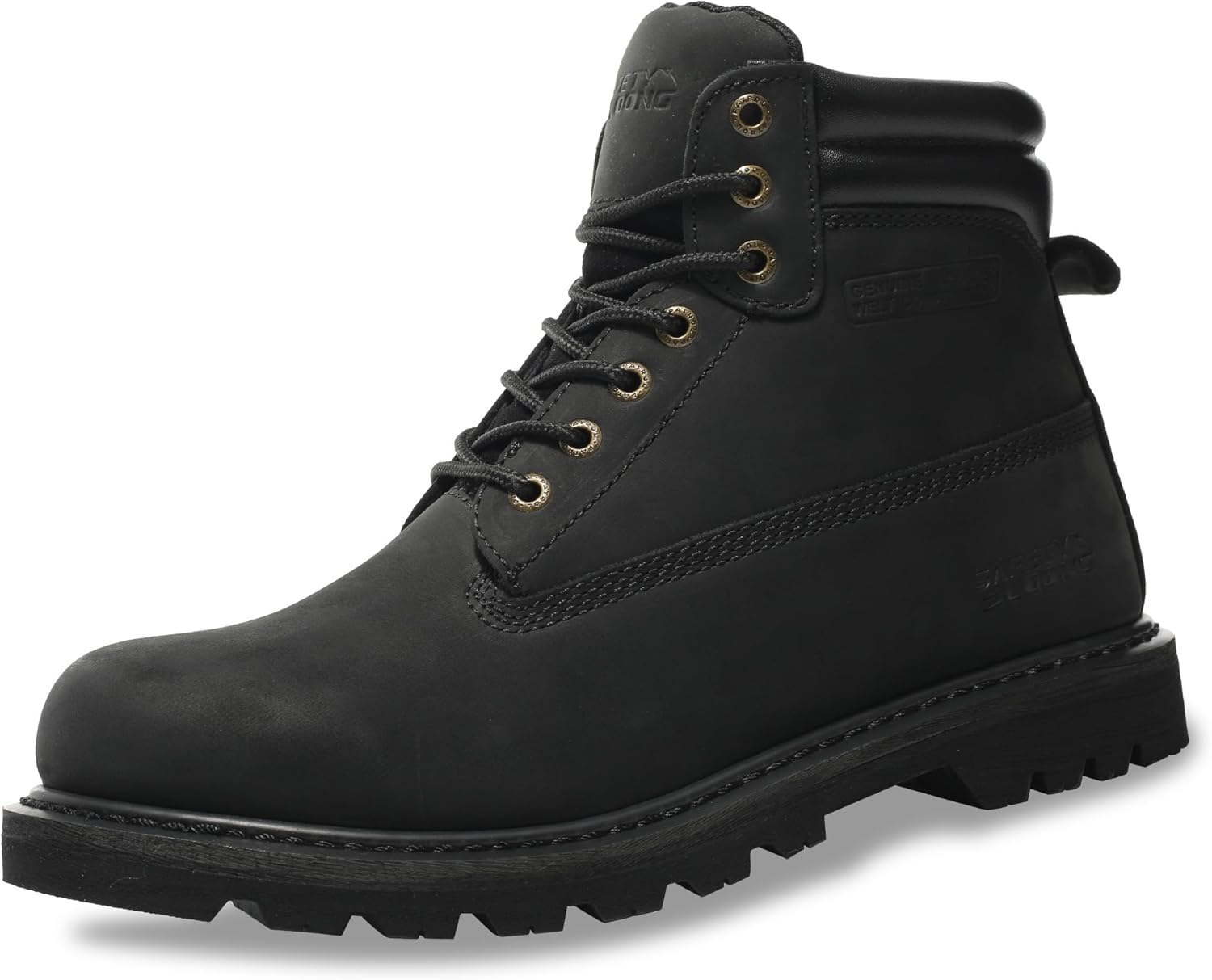 Steel Toe Work Boots for Men, 6-Inch Non Slip Comfortable Leather Waterproof Ind...