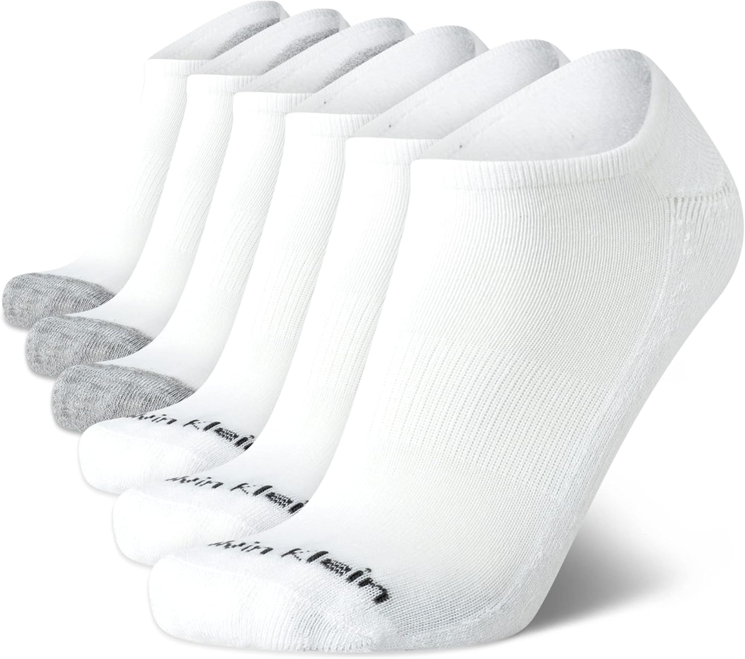 Calvin Klein Men's No Show Socks - 6 Pack Cushioned Athletic Low Cut Ankle Socks...