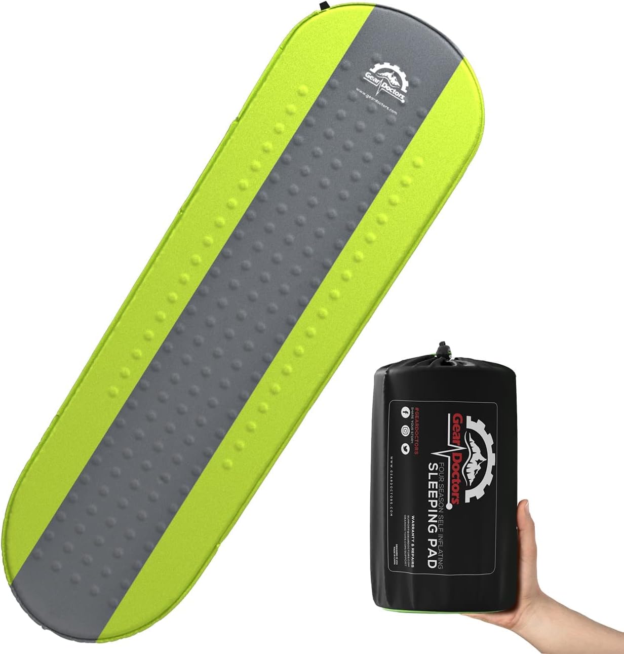 Gear Doctors® Self Inflating Sleeping Pad [Waterproof] - Insulated Sleeping Pad...