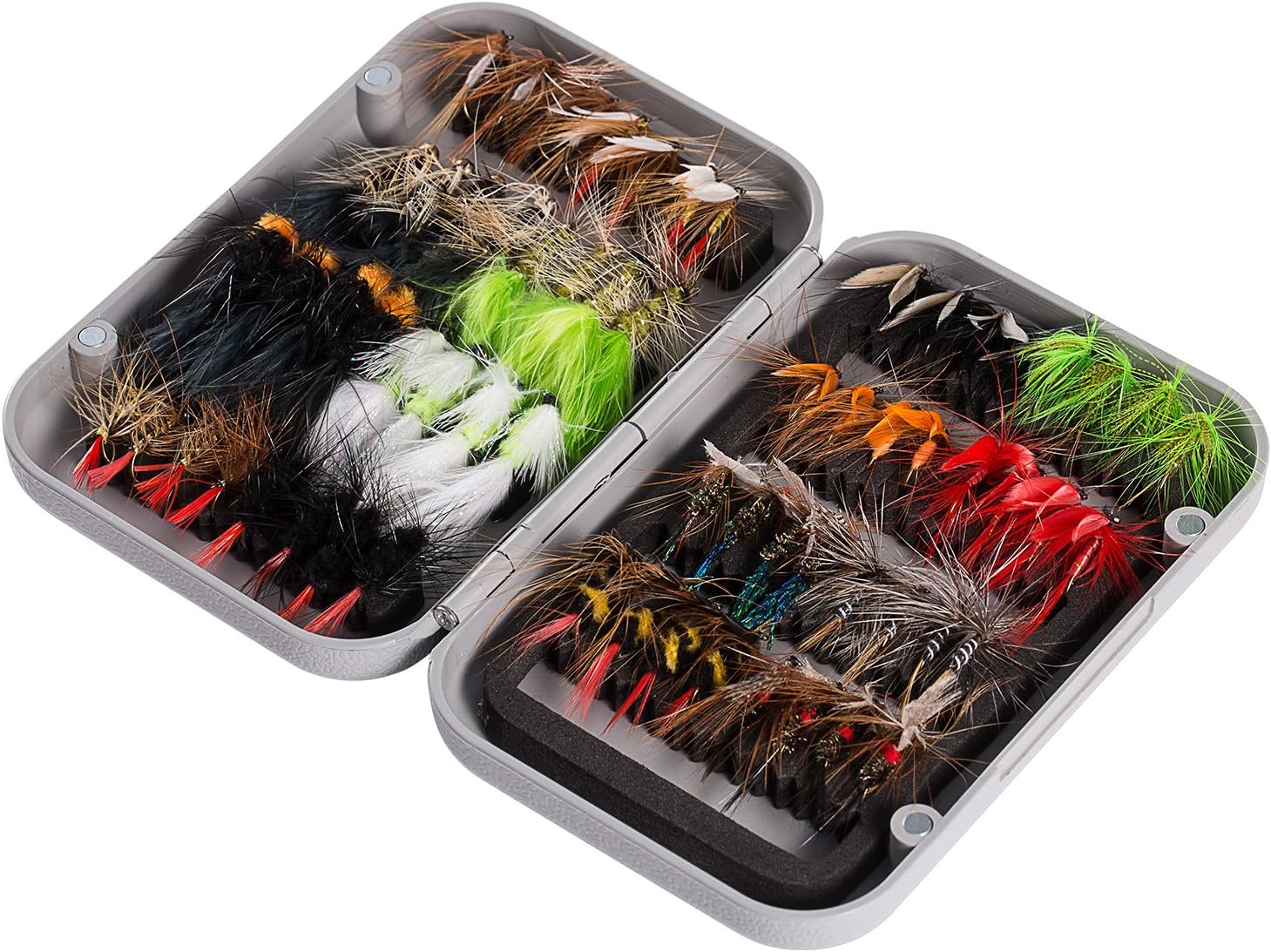 BASSDASH Fly Fishing Flies Kit Fly Assortment Trout Bass Fishing with Fly Box, 3...
