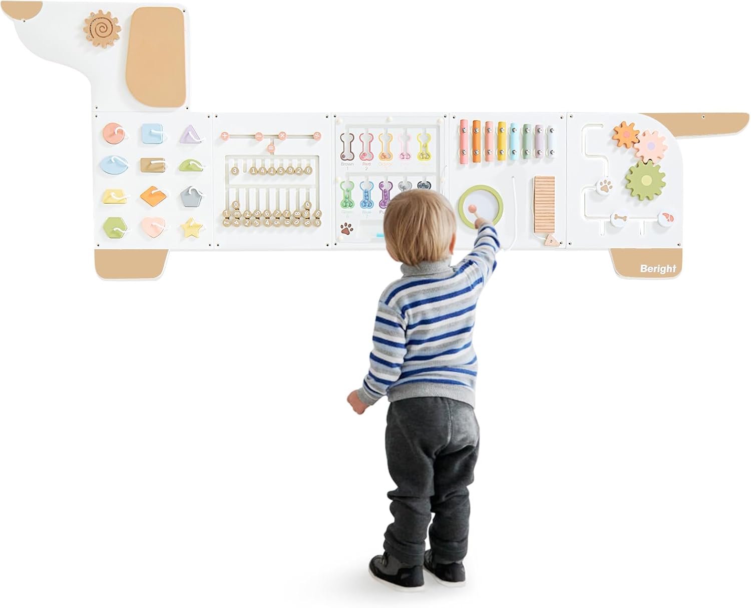 Beright Dog Activity Wall Busy Board Panels, Montessori Sensory Toys, Toddler Le...