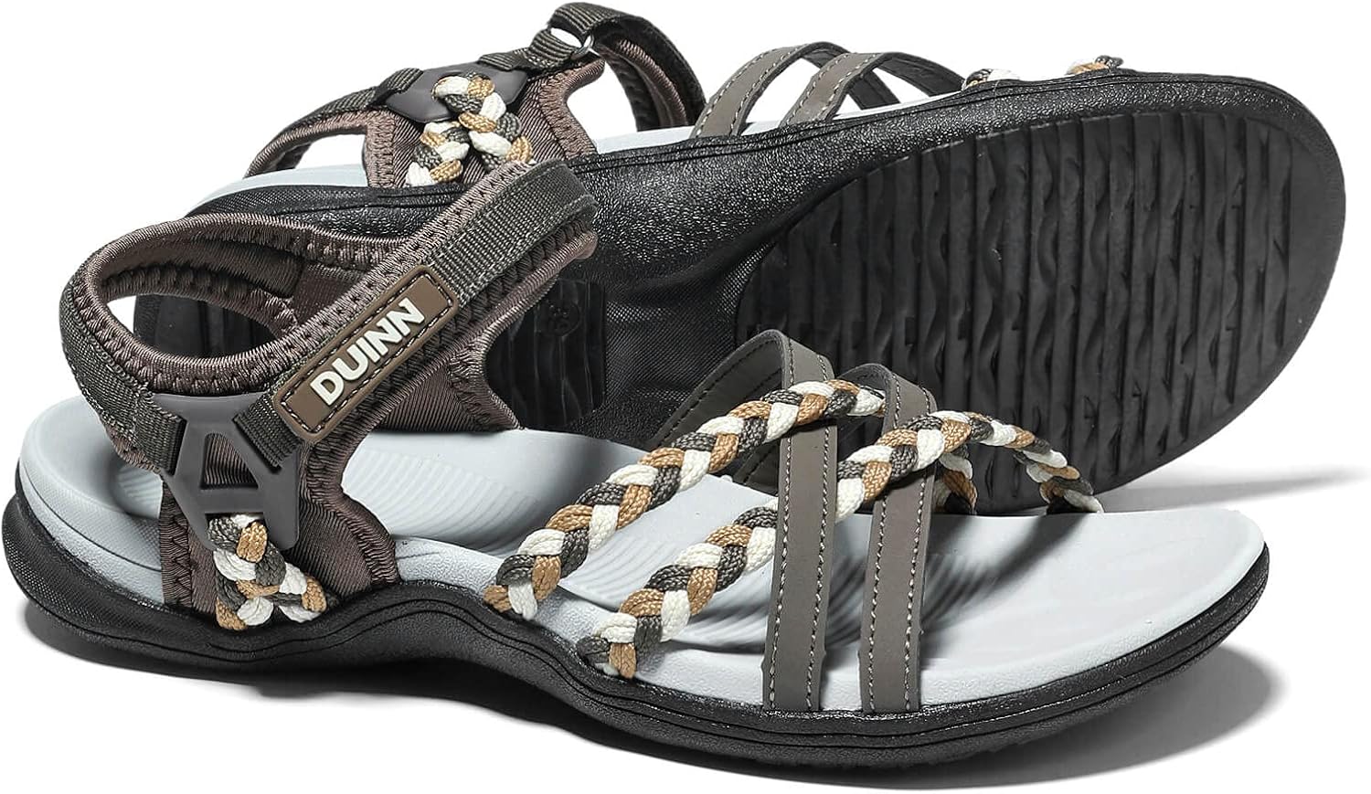 UBFEN Womens Hiking Sandal Sport Sandal Straps with Adjustable Hooks Arch Suppor...