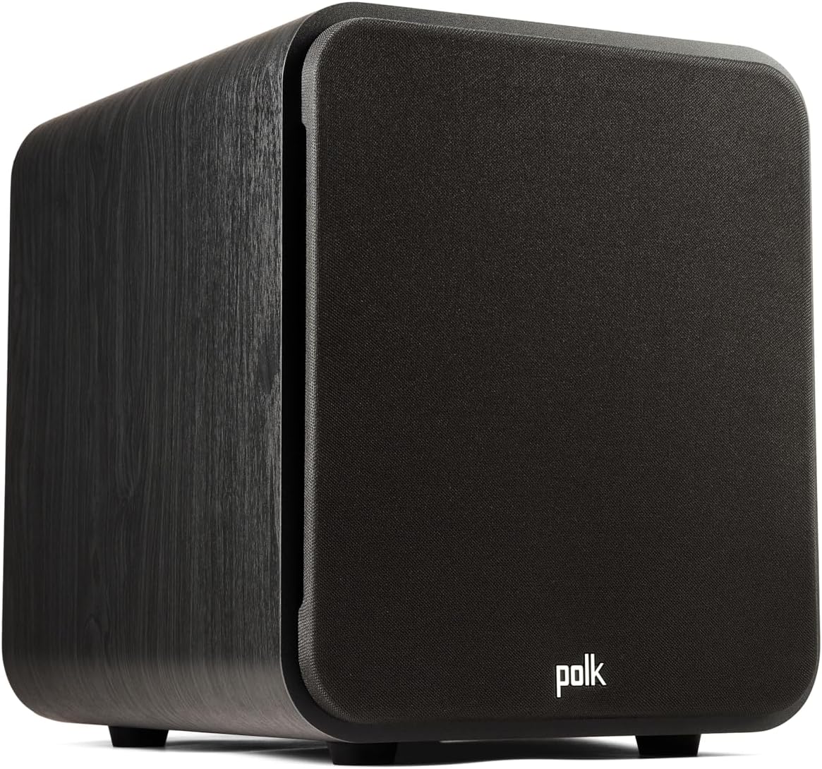 Polk Audio Signature Elite ES8 Subwoofer (Black), 8" Long-Throw Woofer with Mine...