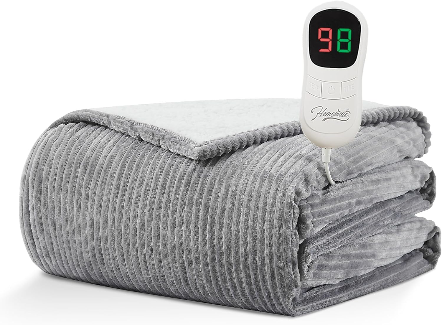 Homemate Electric Heated Blanket Twin - 62"x84" Heating Blanket Twin Size 1/2/4/...
